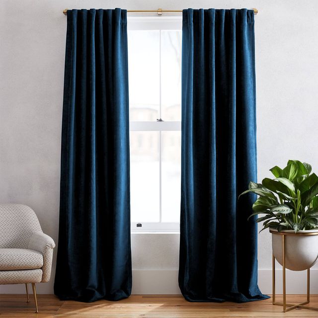 West Elm Worn Velvet Blackout Curtains