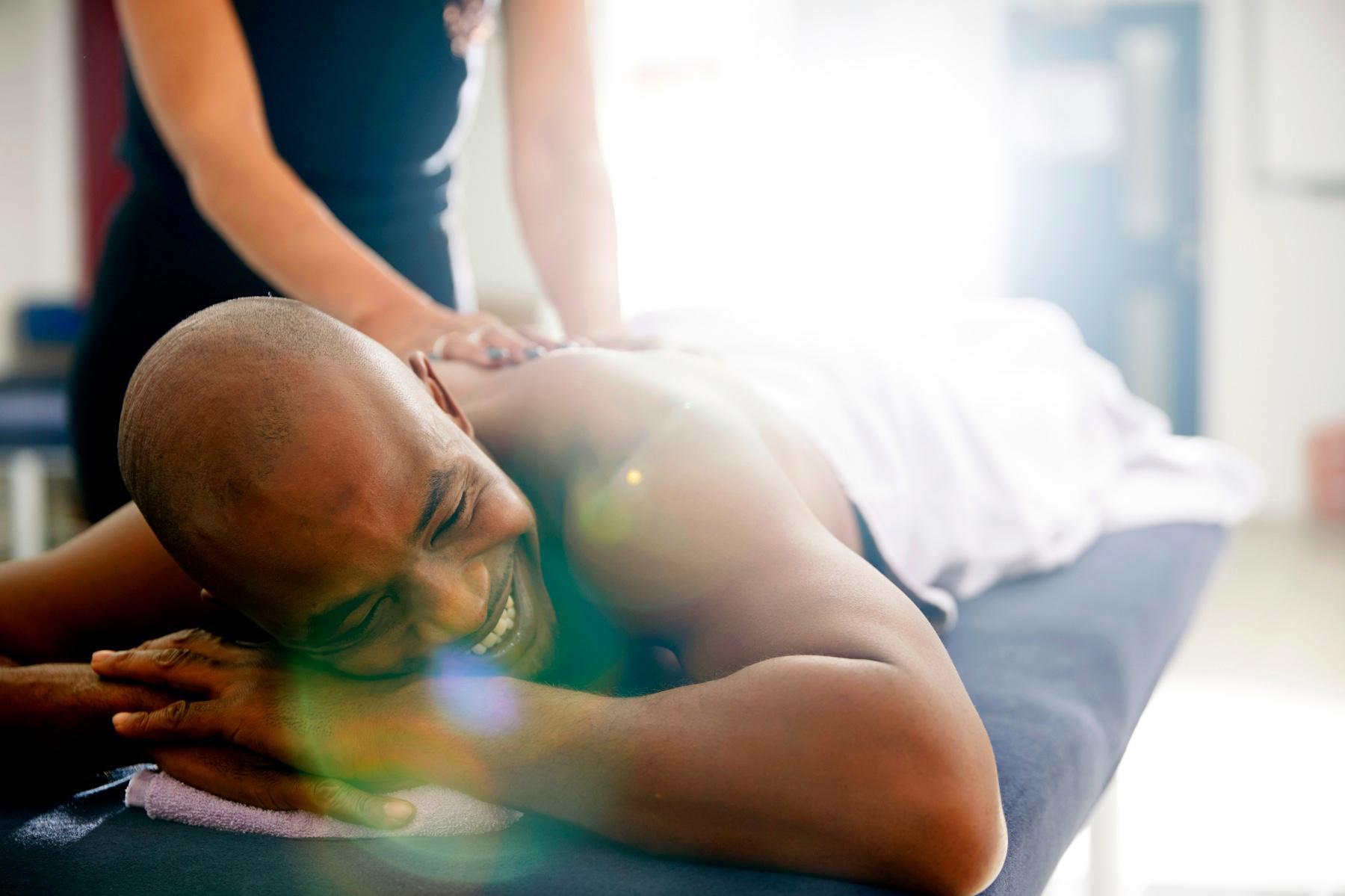 A man getting a massage.