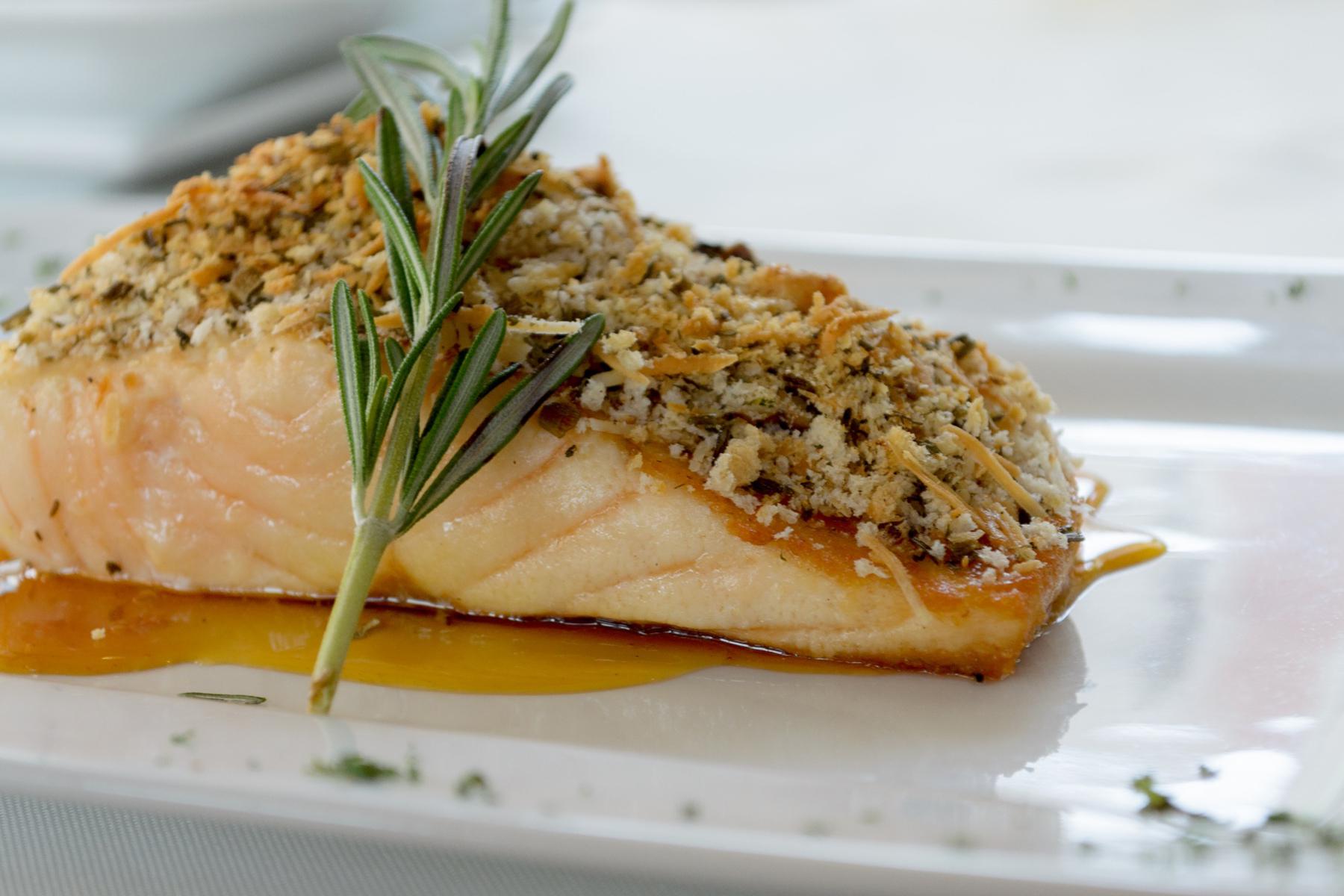 Close-up of sole fillet.