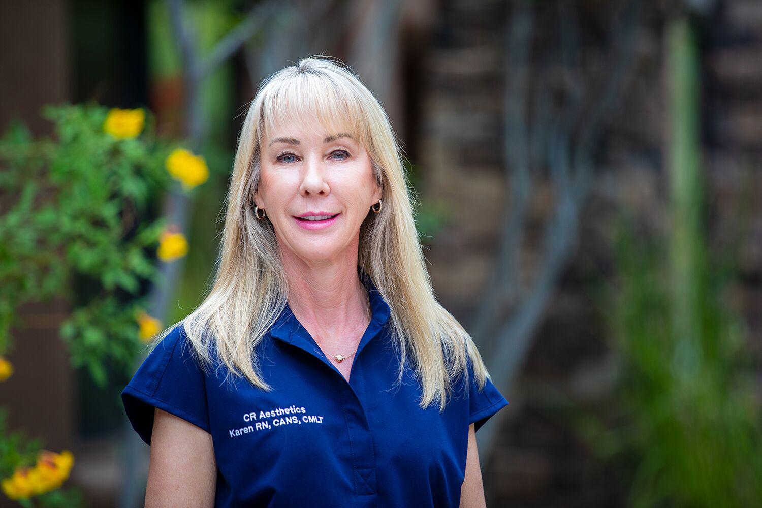 Headshot of Karen Reay, RN, CANS, CMLT, Certified Aesthetic Nurse Specialist at Canyon Ranch Tucson.