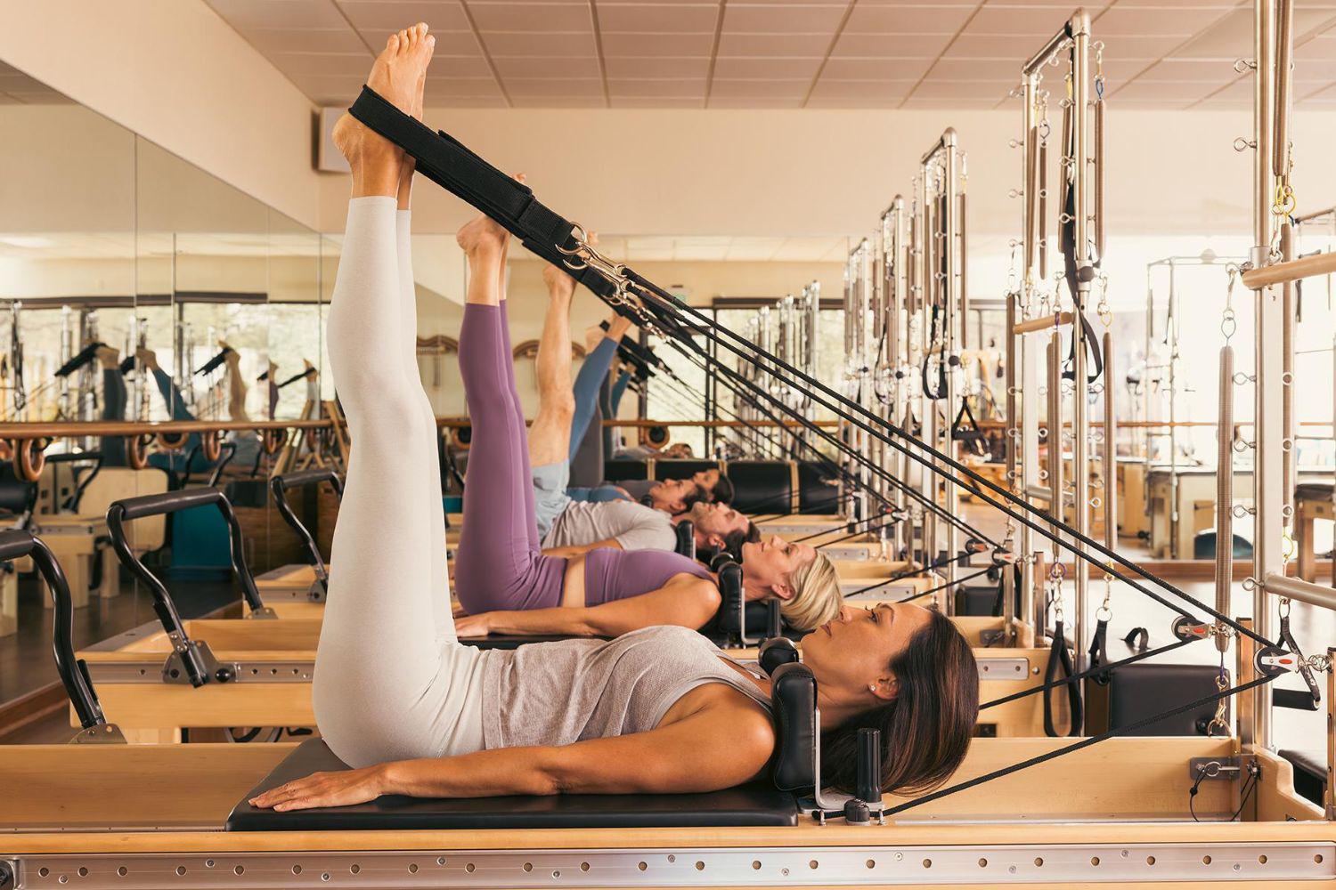 Group of women doing pilates 