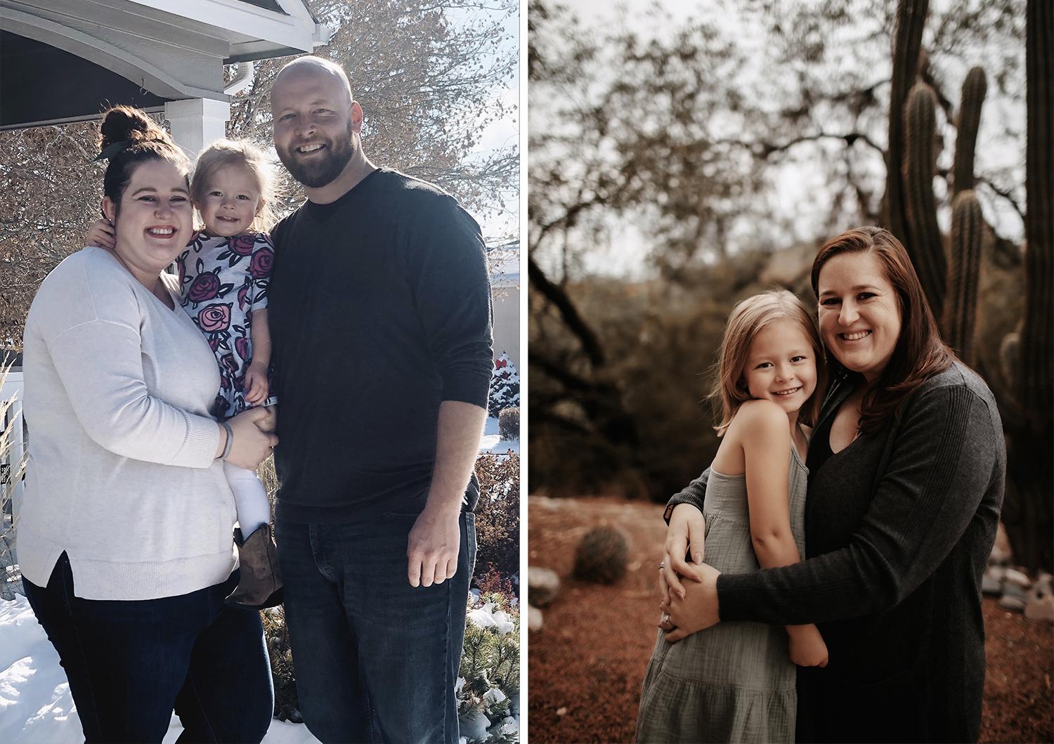 Marissa Baretich before and after weight loss journey.