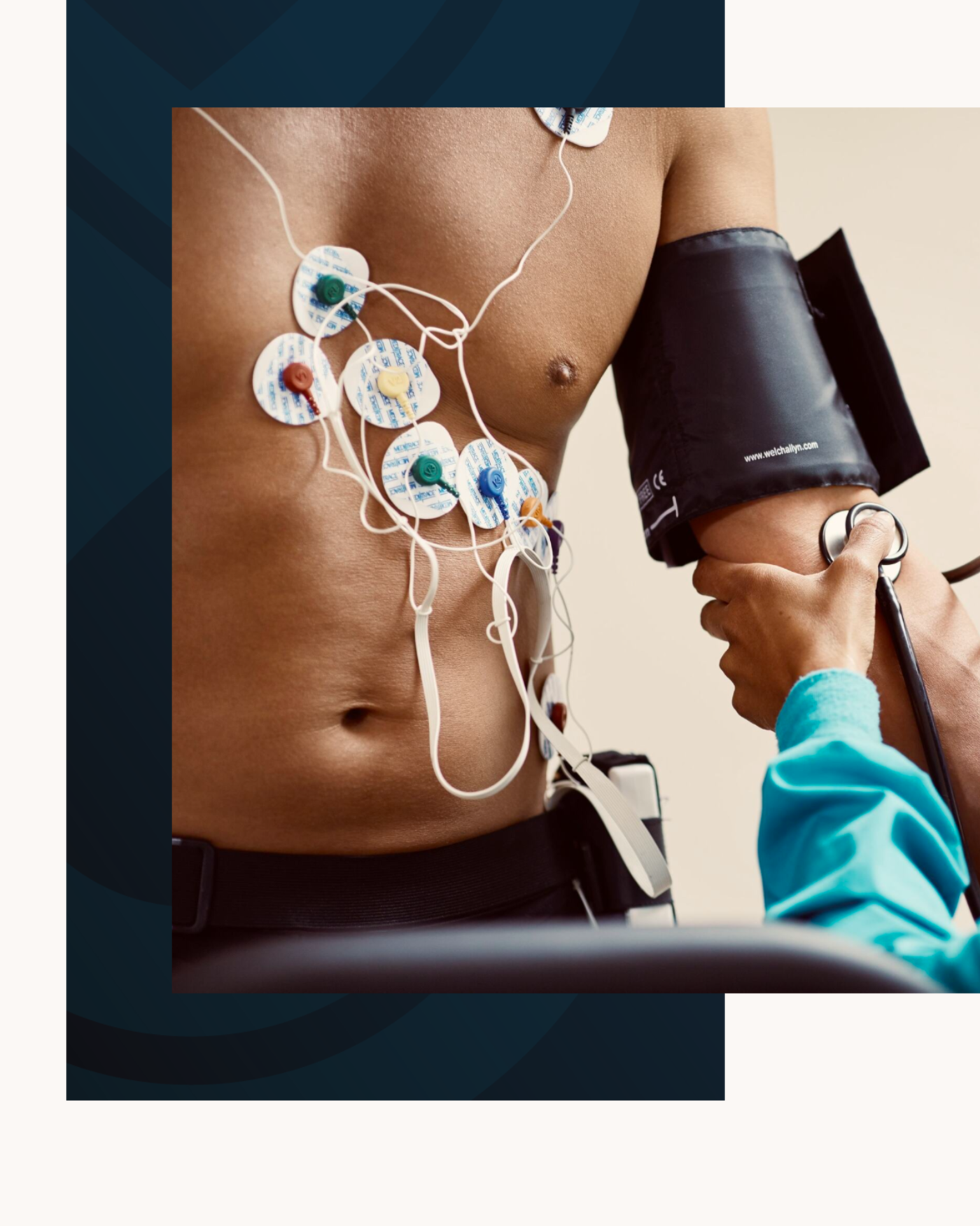 Man getting an EKG assessment