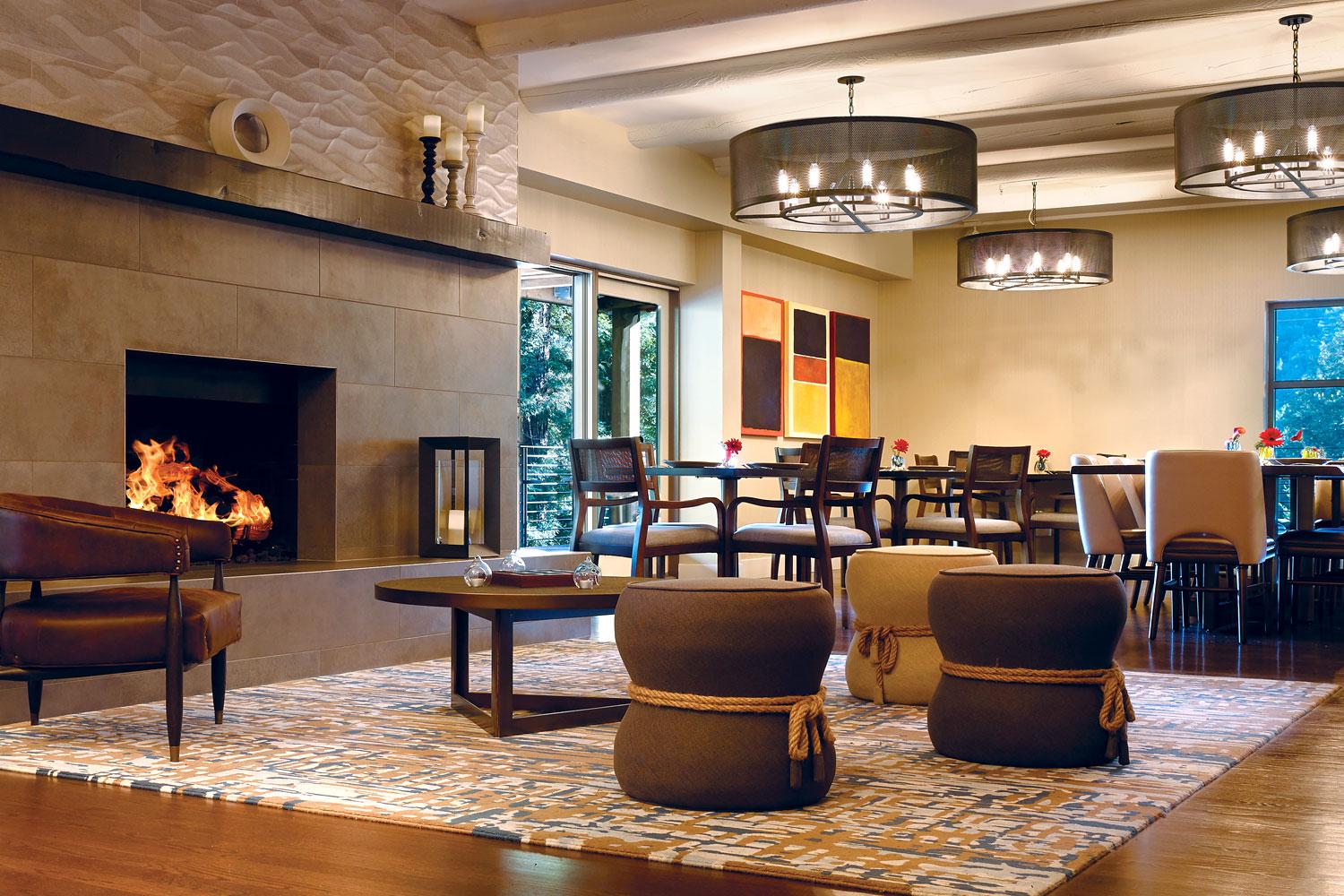 The Hearth dining area. Canyon Ranch Woodside.