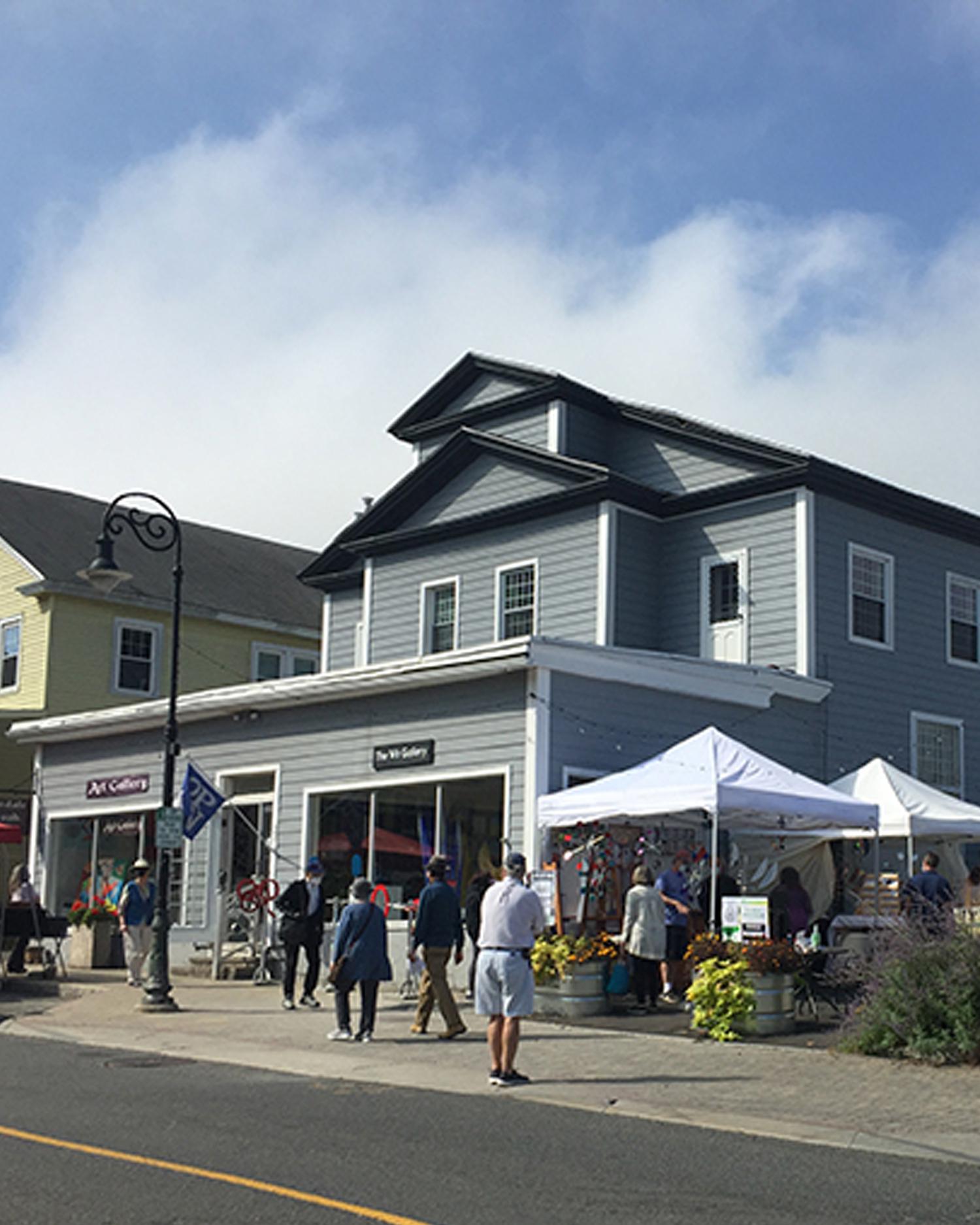 Art walk in downtown Lenox.