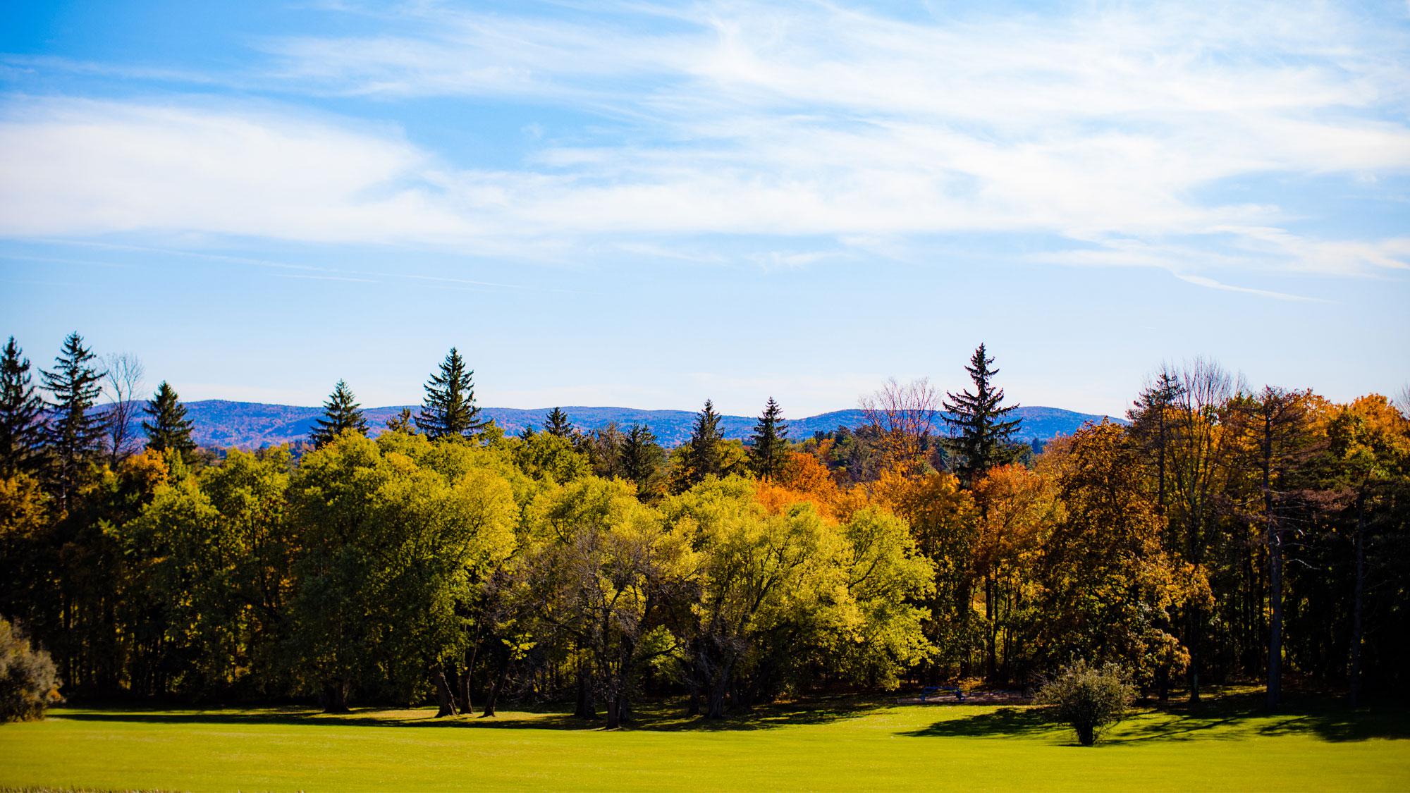 photo overlooking the Great Lawn with beautiful fall foliage.