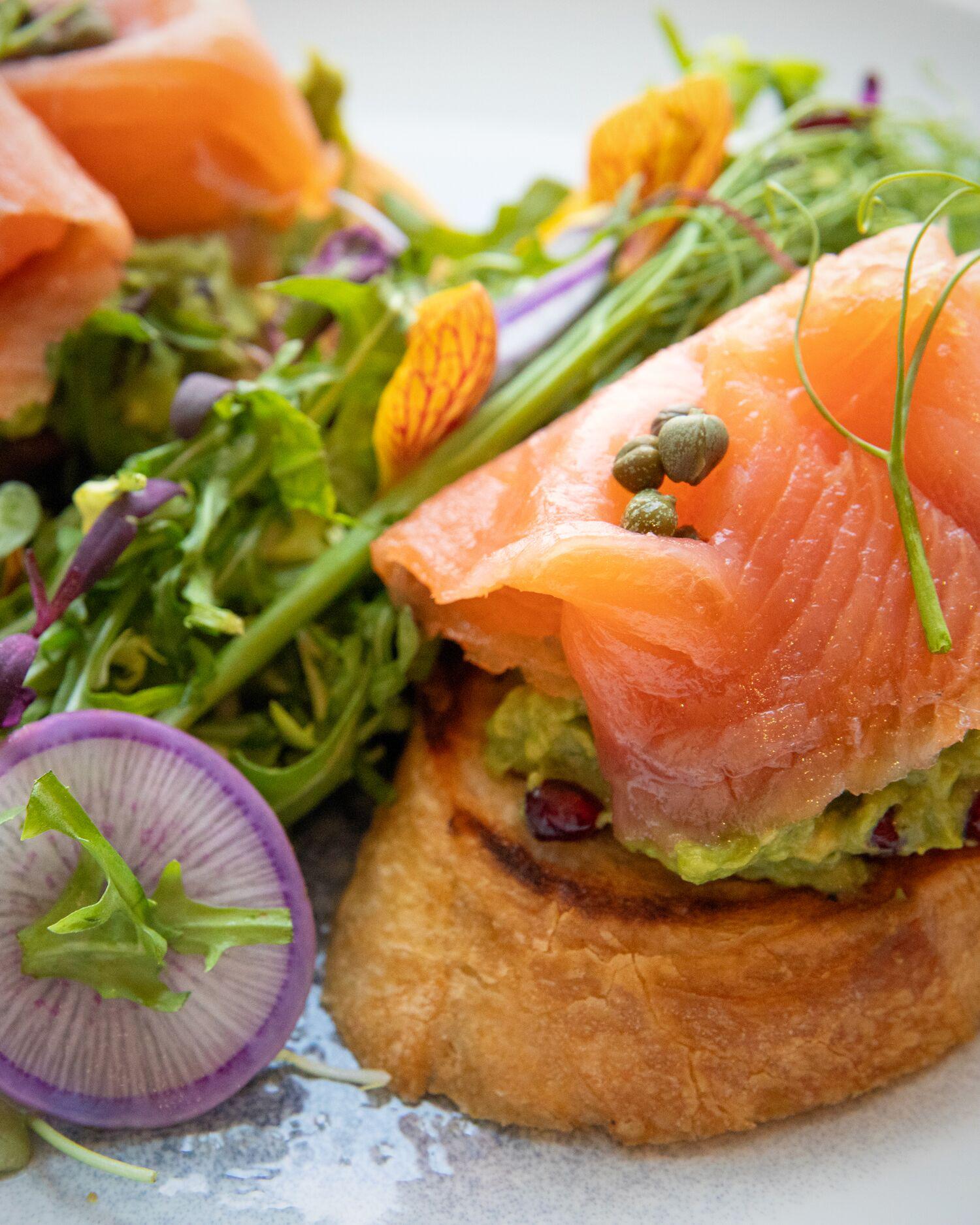 lox smoked salmon at the Canyon Ranch Cafe in Las Vegas day spa