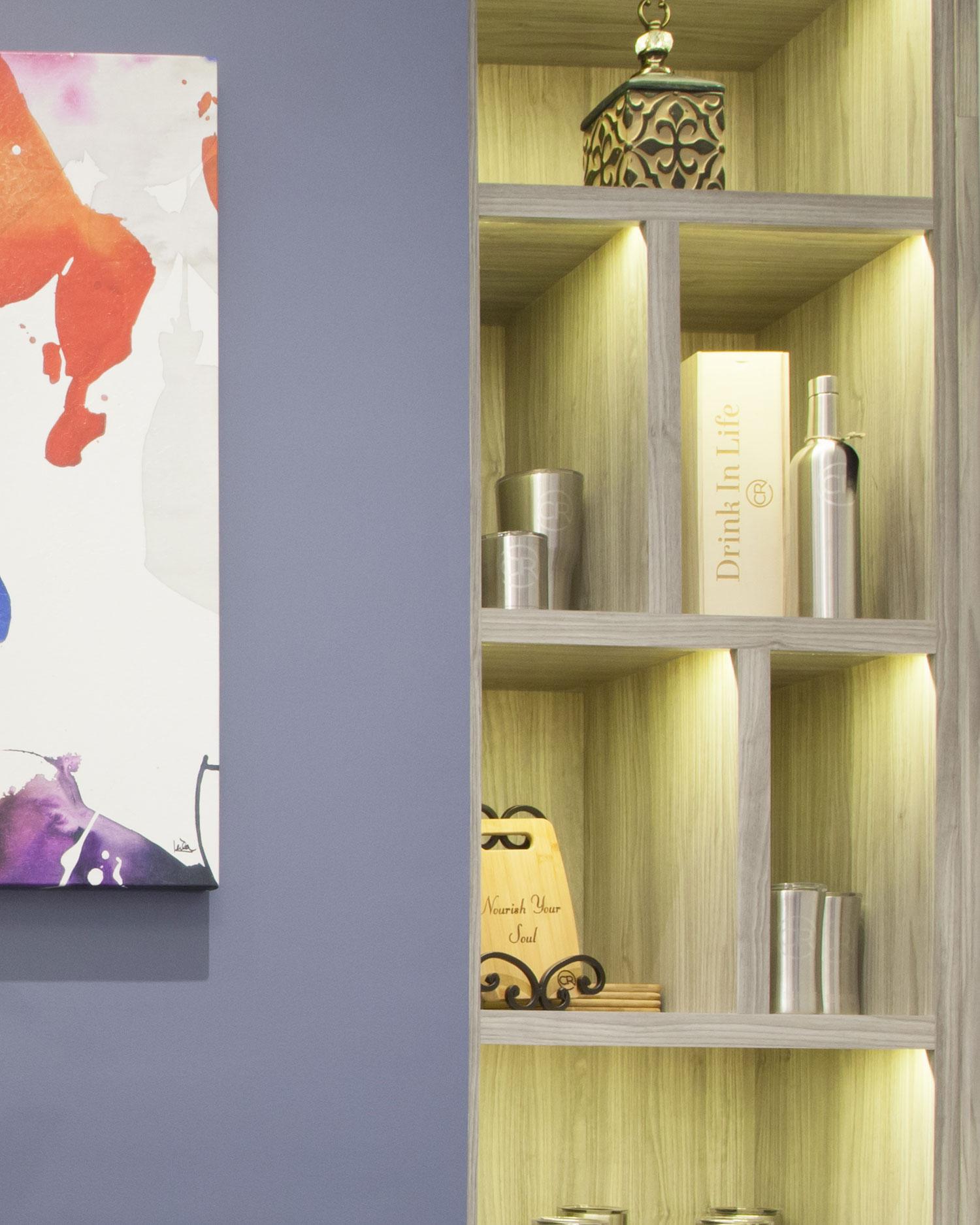 CR™ shops shelves and product display.