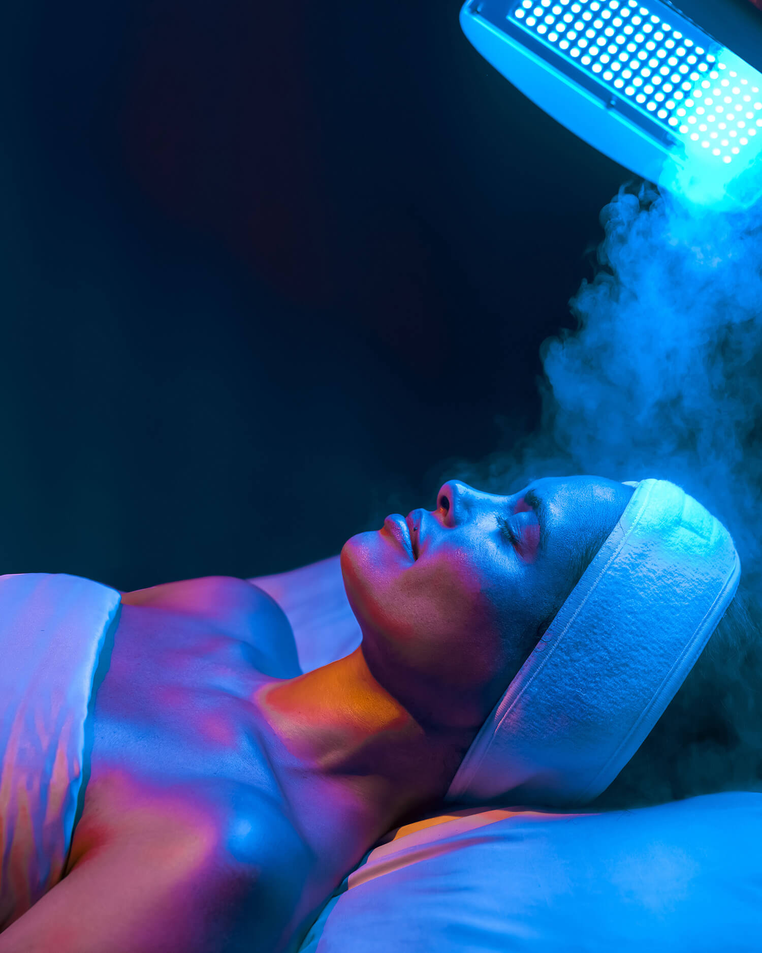 A woman getting a facial