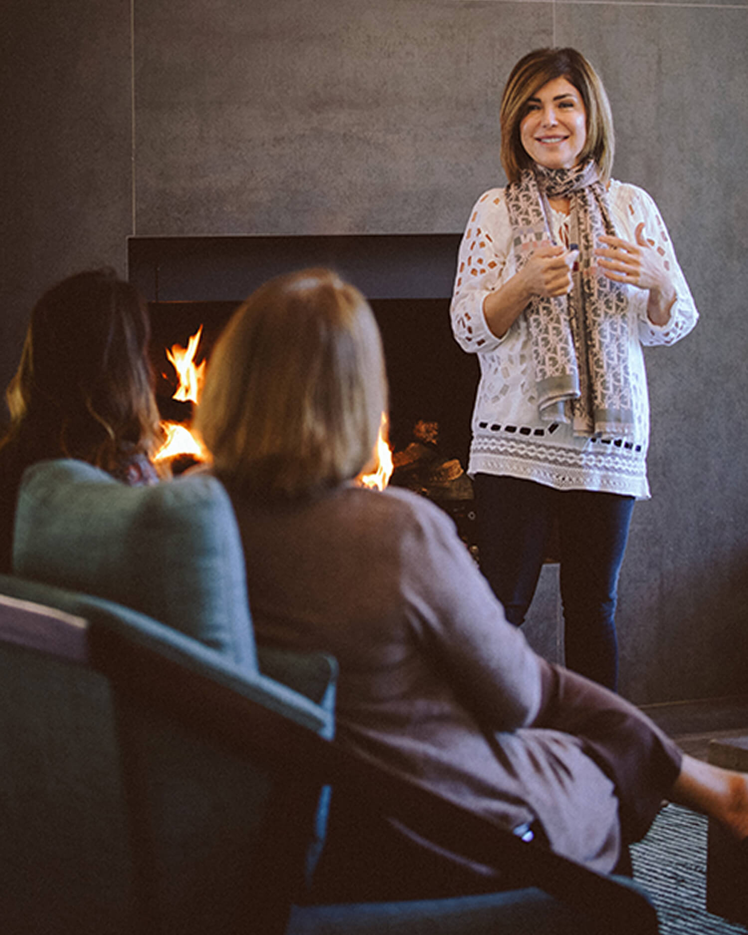 A group fireside chat