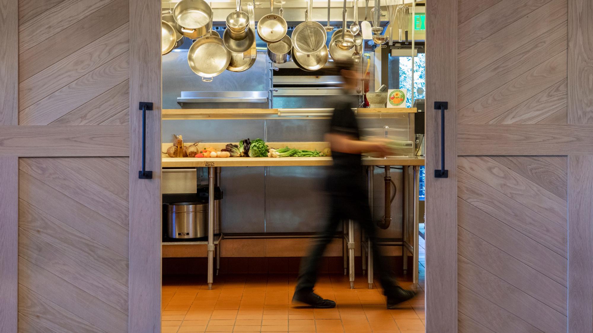 Photo of kitchen and server in canyon ranch woodside