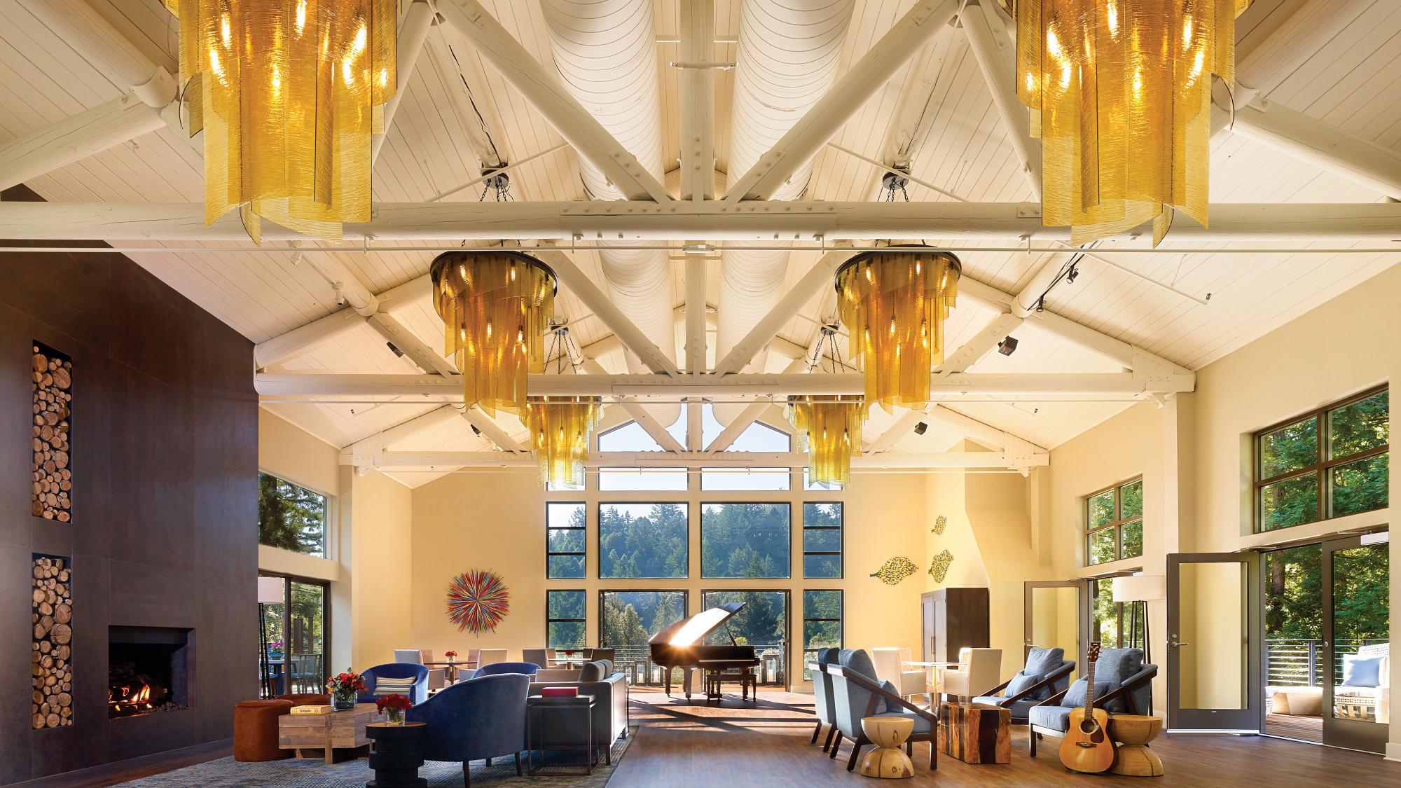 An interior view of the common area at Woodside