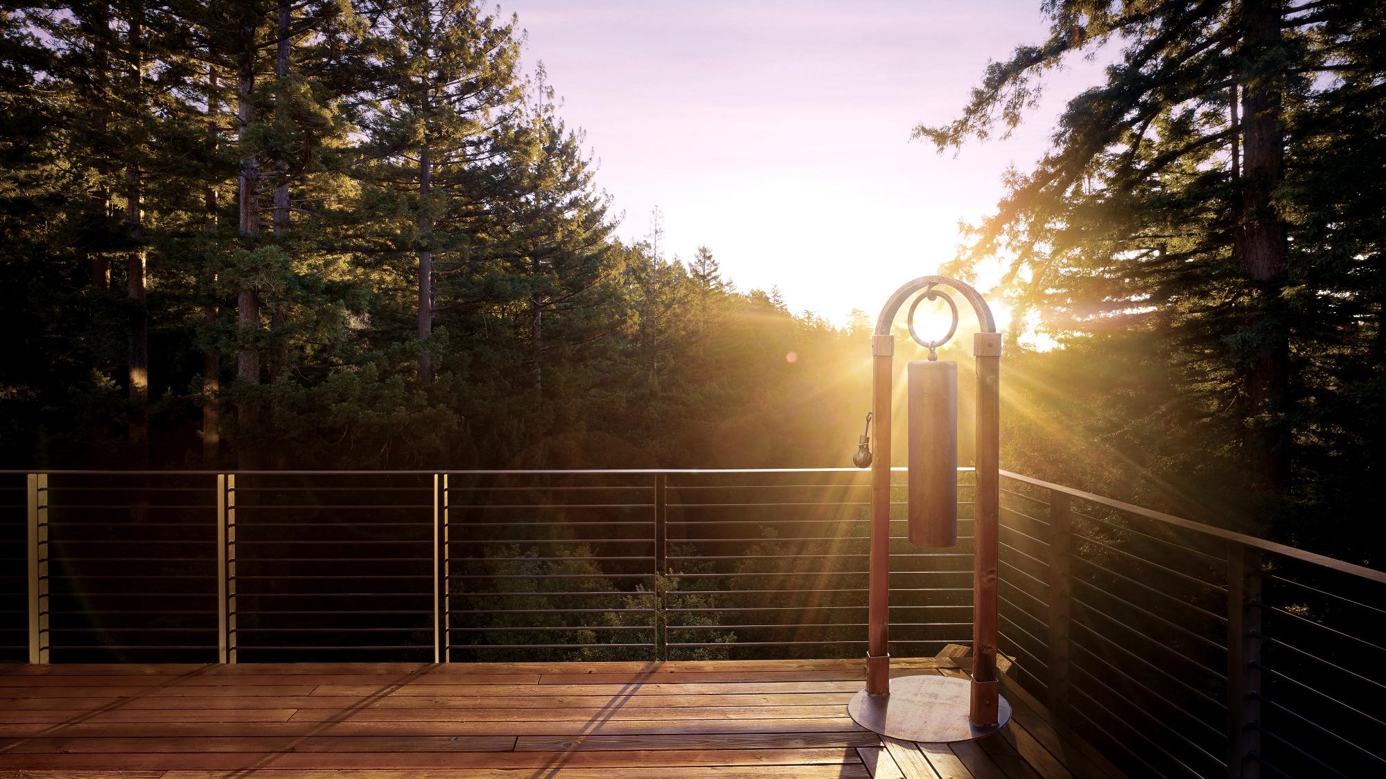 A lovely view of the porch at Woodside
