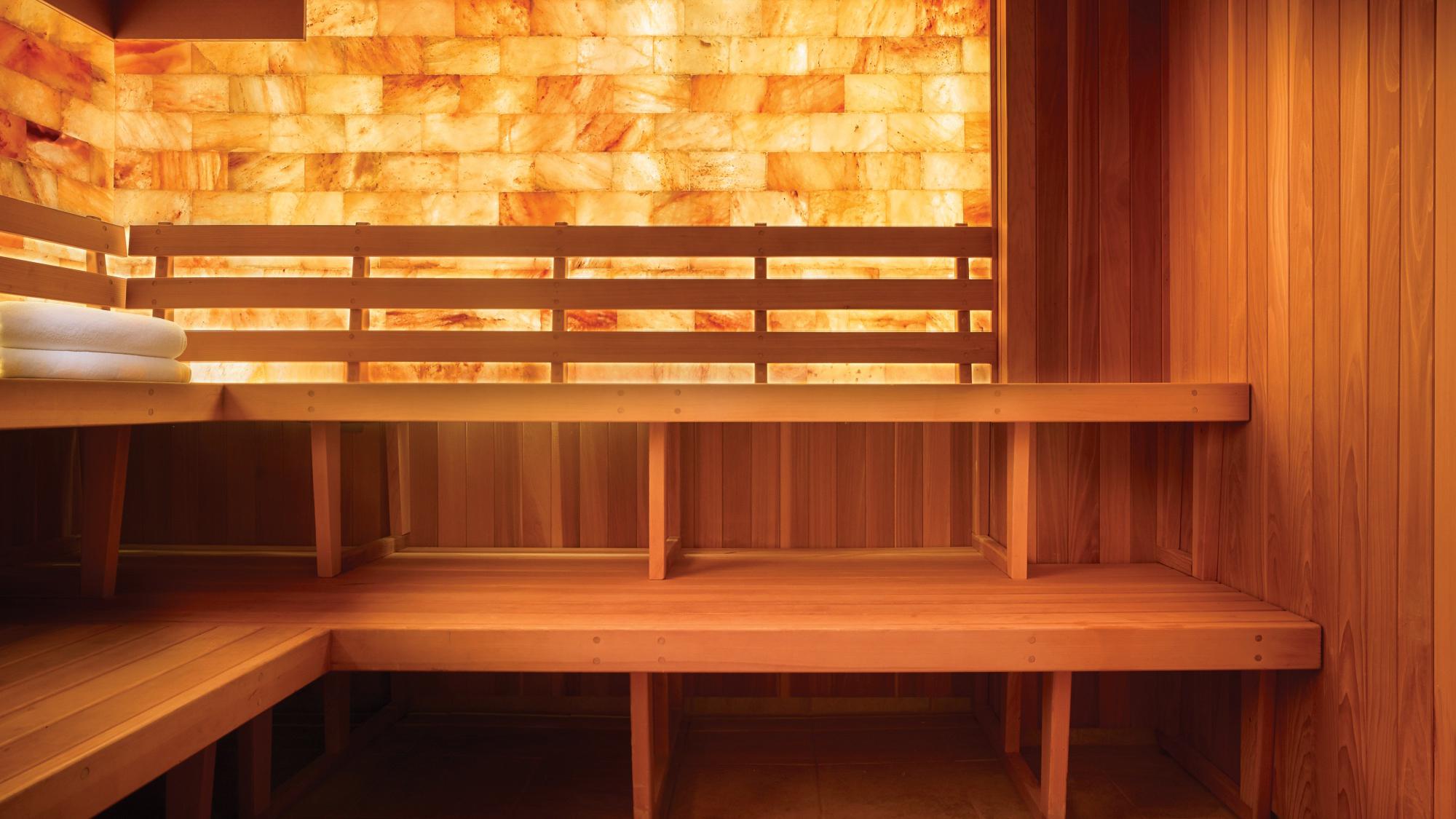 Salt wall sauna at Canyon Ranch.