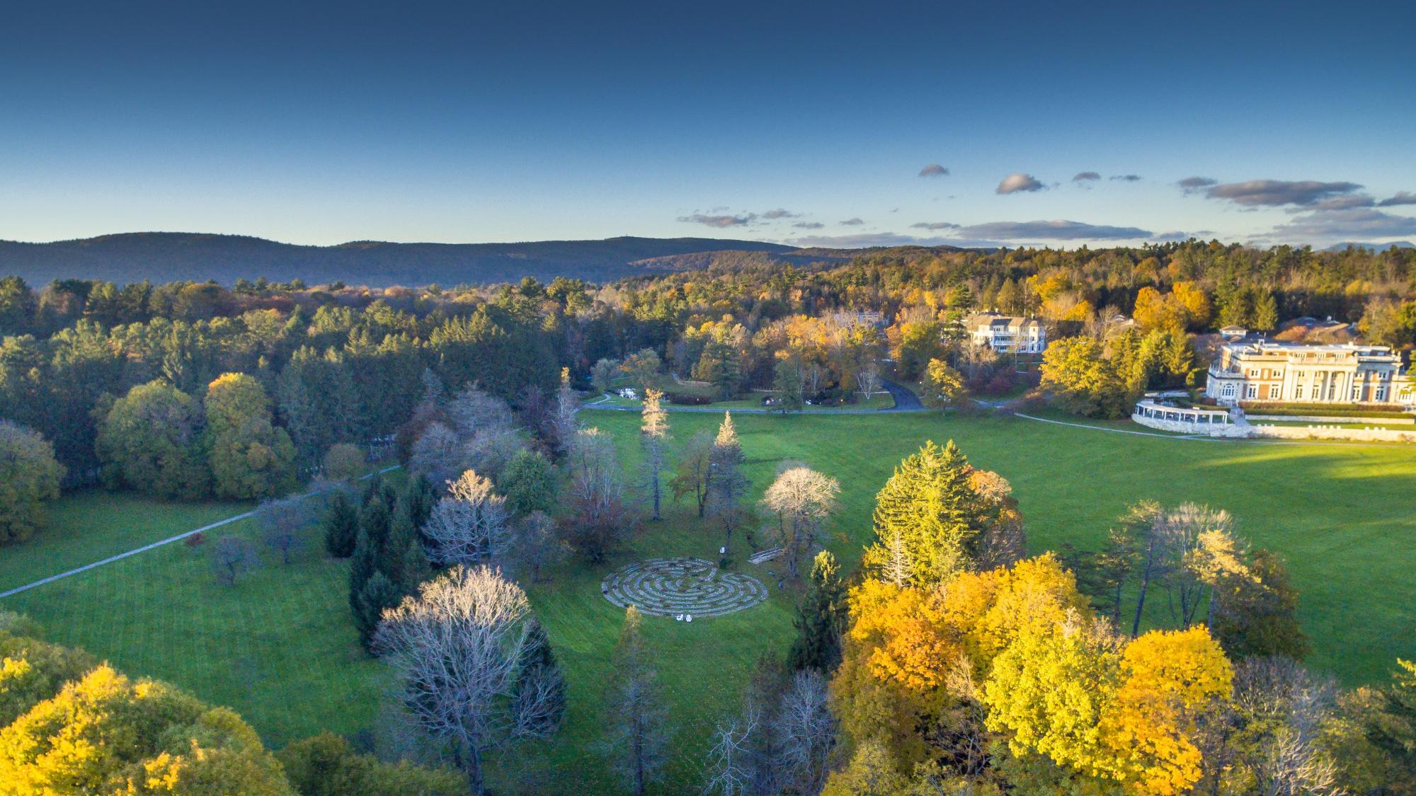 Birds eye view of the property