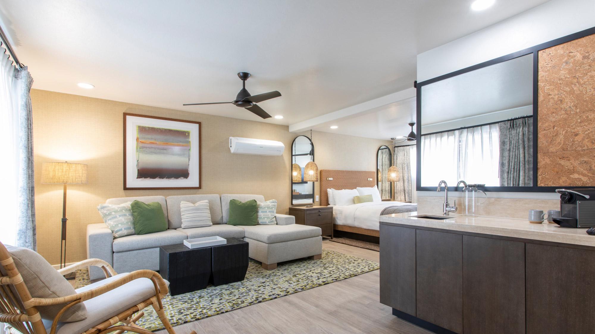 A Junior Suite with a king bed.