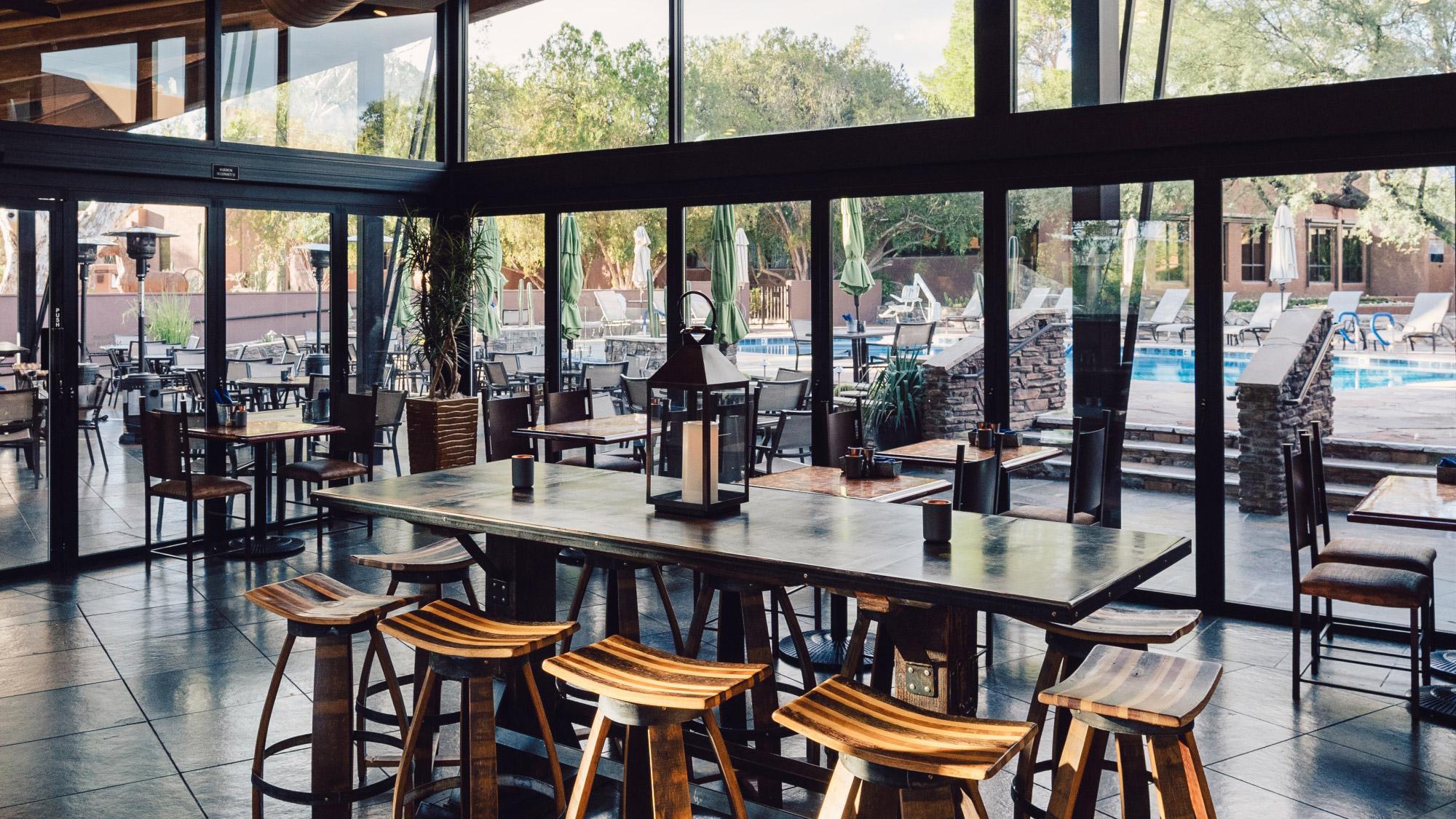 Daytime shot of Double U Cafe interior