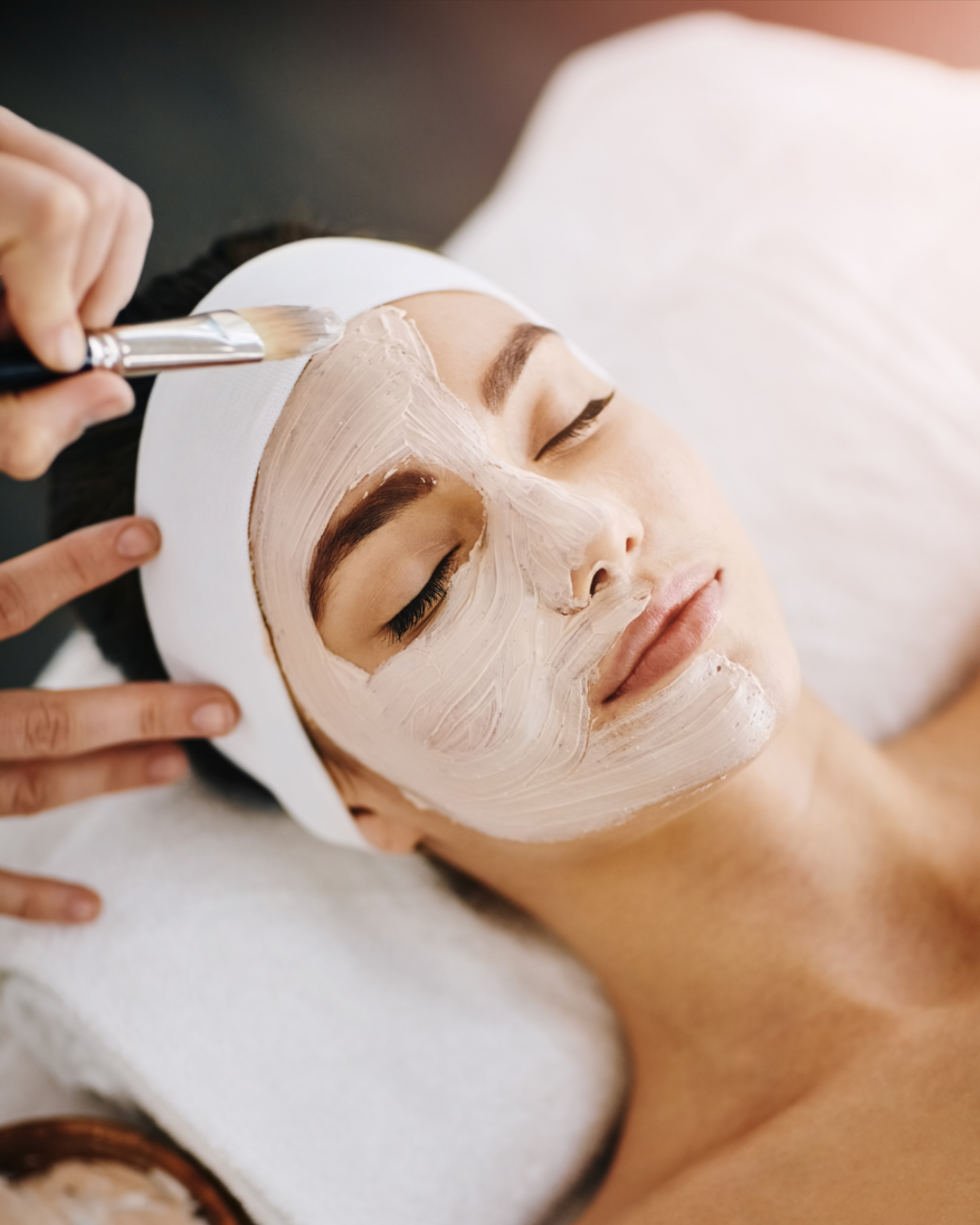 A woman getting a facial