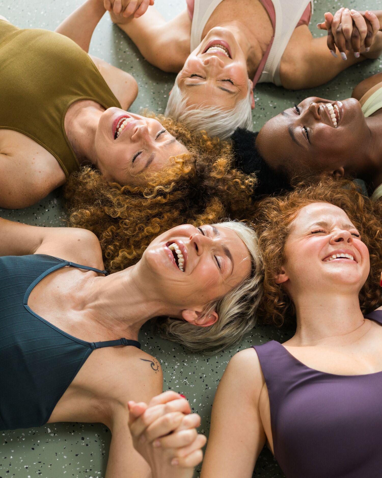 women laughing as a group