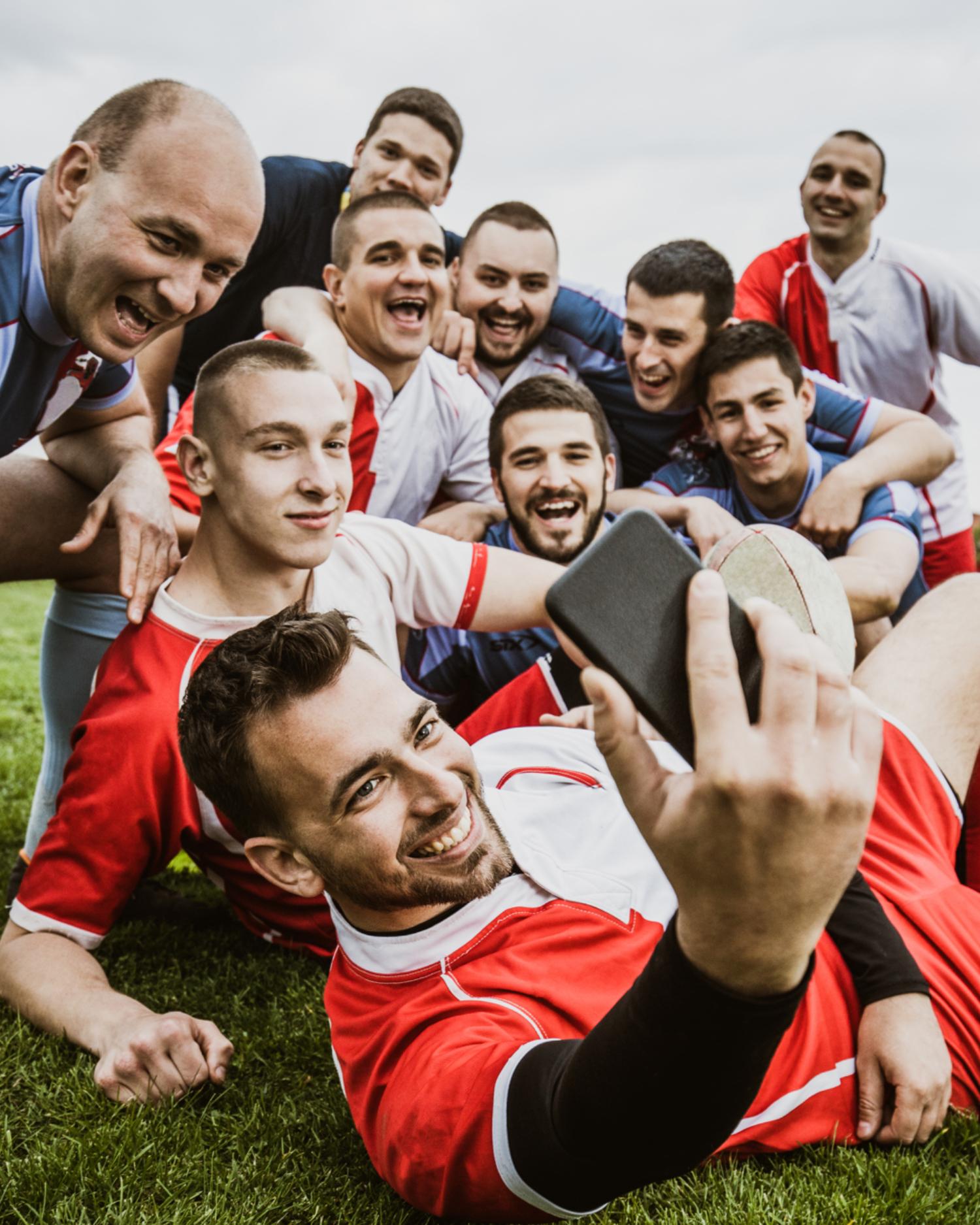 A sports team having a celebration at Canyon Ranch Lenox spa resort.