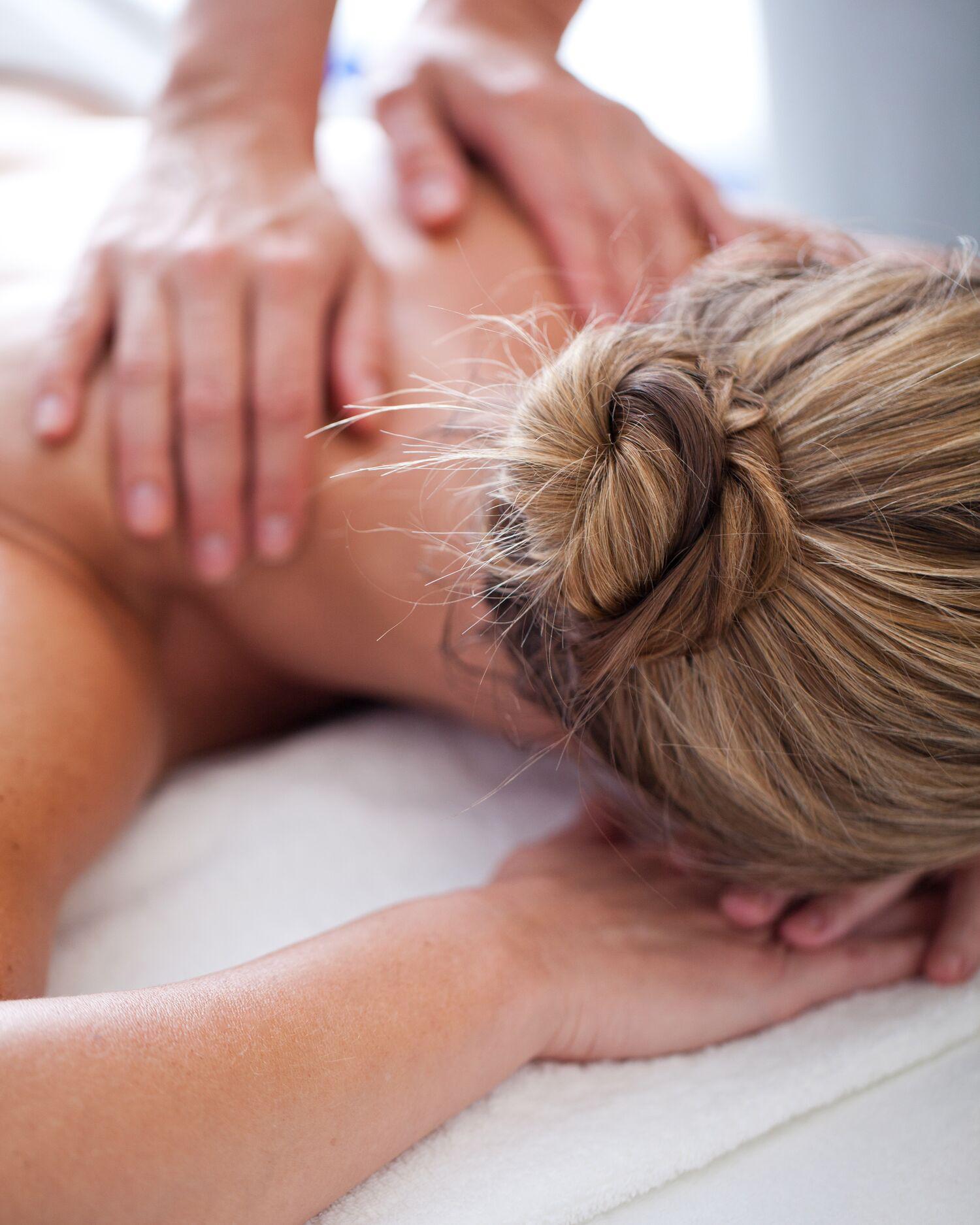 A woman getting a spa service