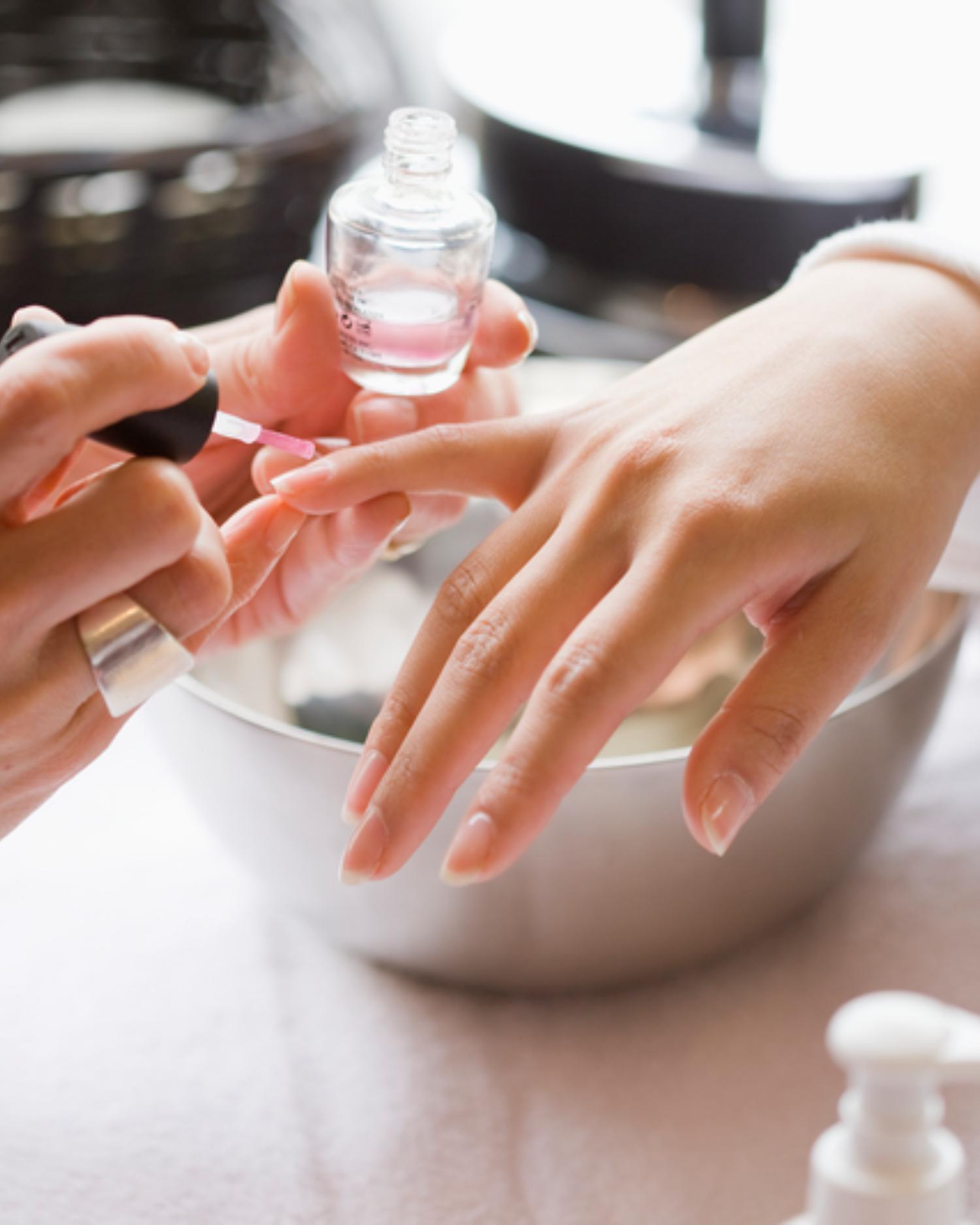 Woman getting a manicure at Canyon Ranch Lenox