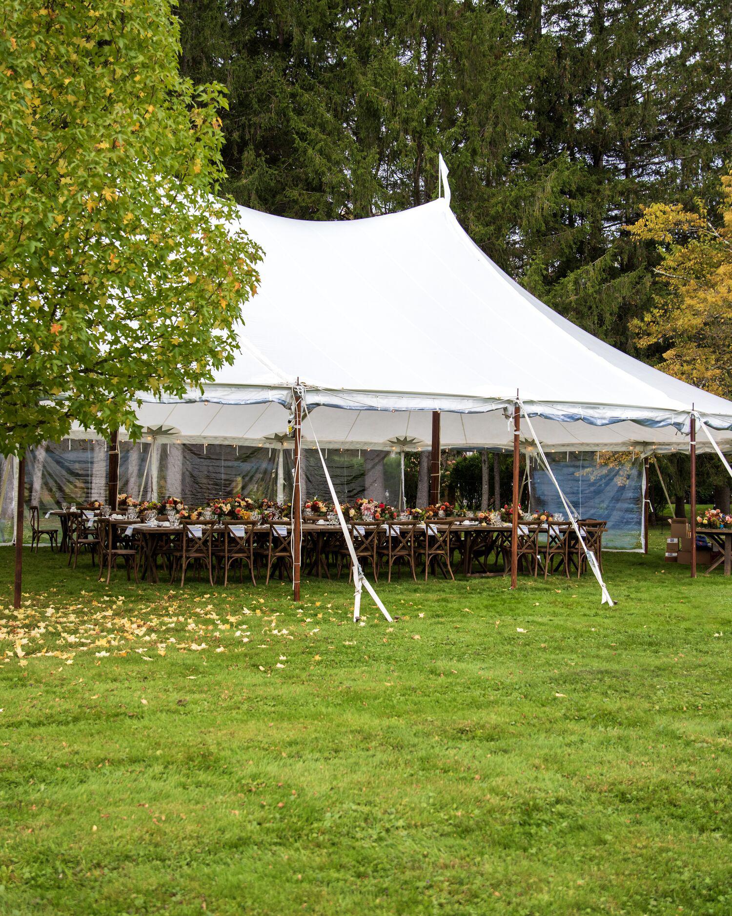 a picture of the sailcloth tent on Canyon Ranch in Lenox 