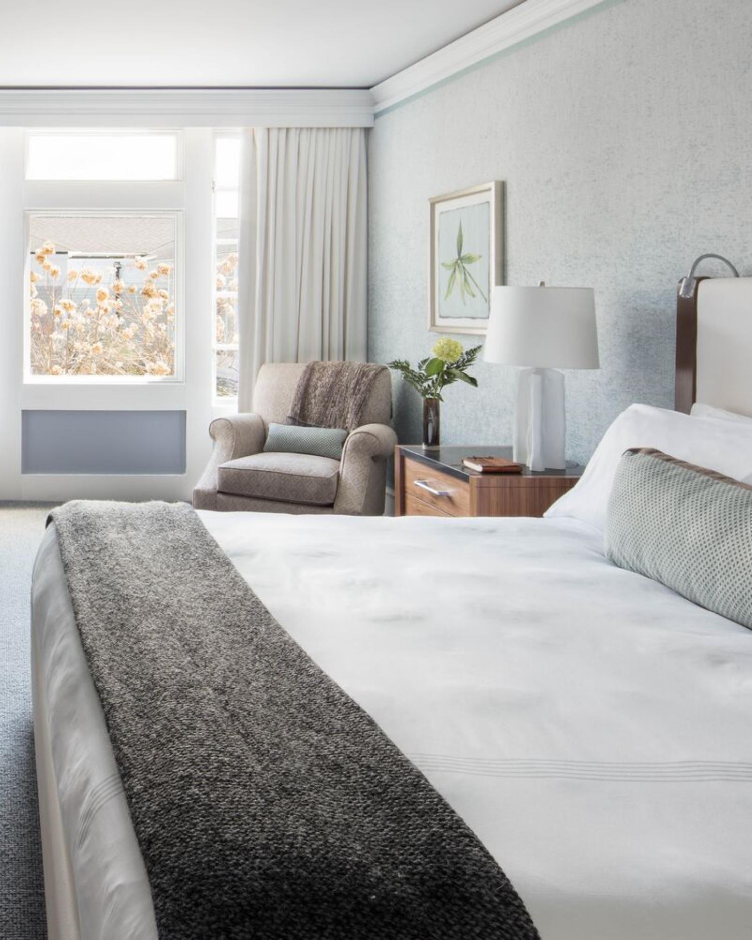 a picture of the deluxe king suite in Canyon Ranch at Lenox