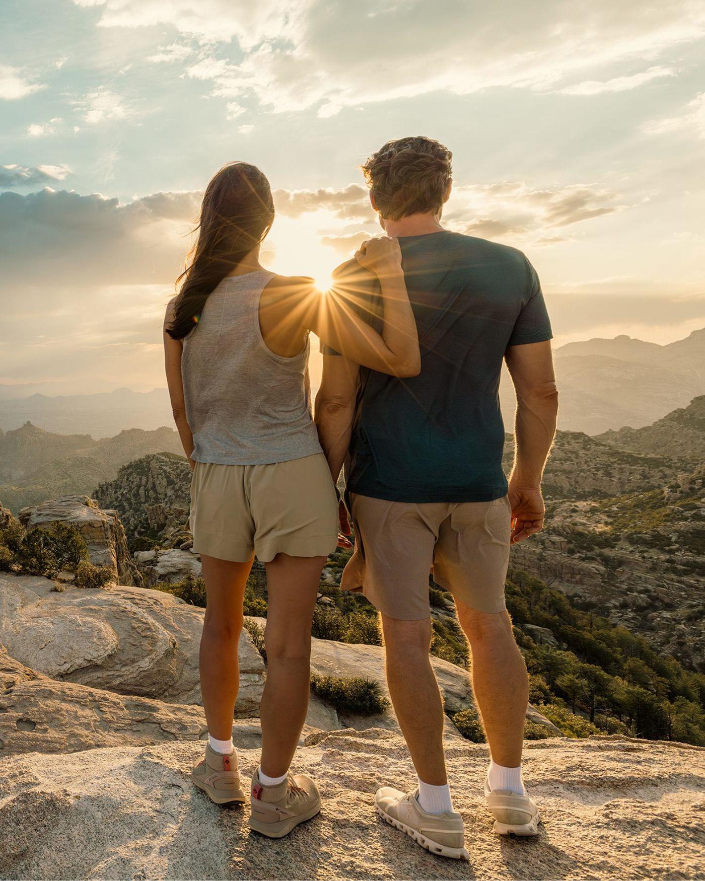 A couple looking into the sunset