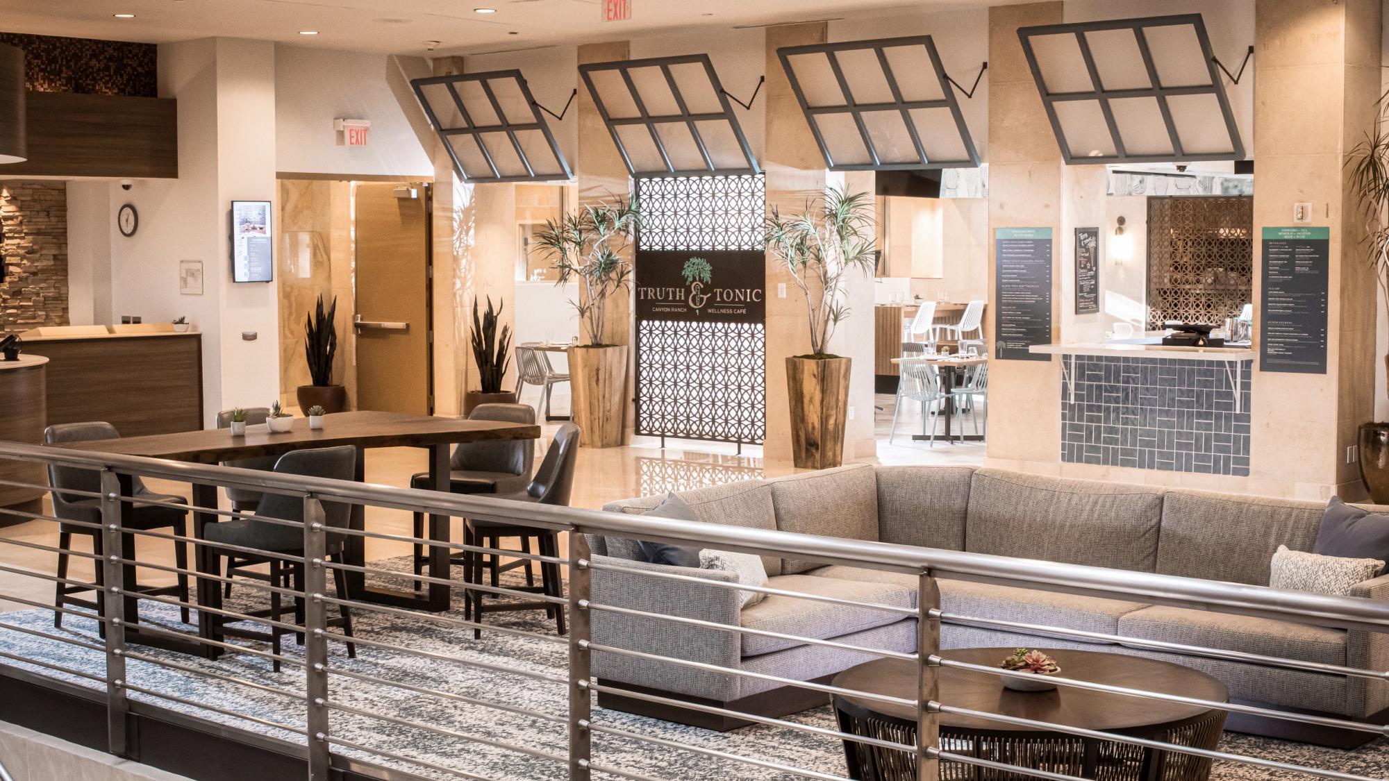 Interior of Truth & Tonic restaurant in Canyon Ranch Las Vegas