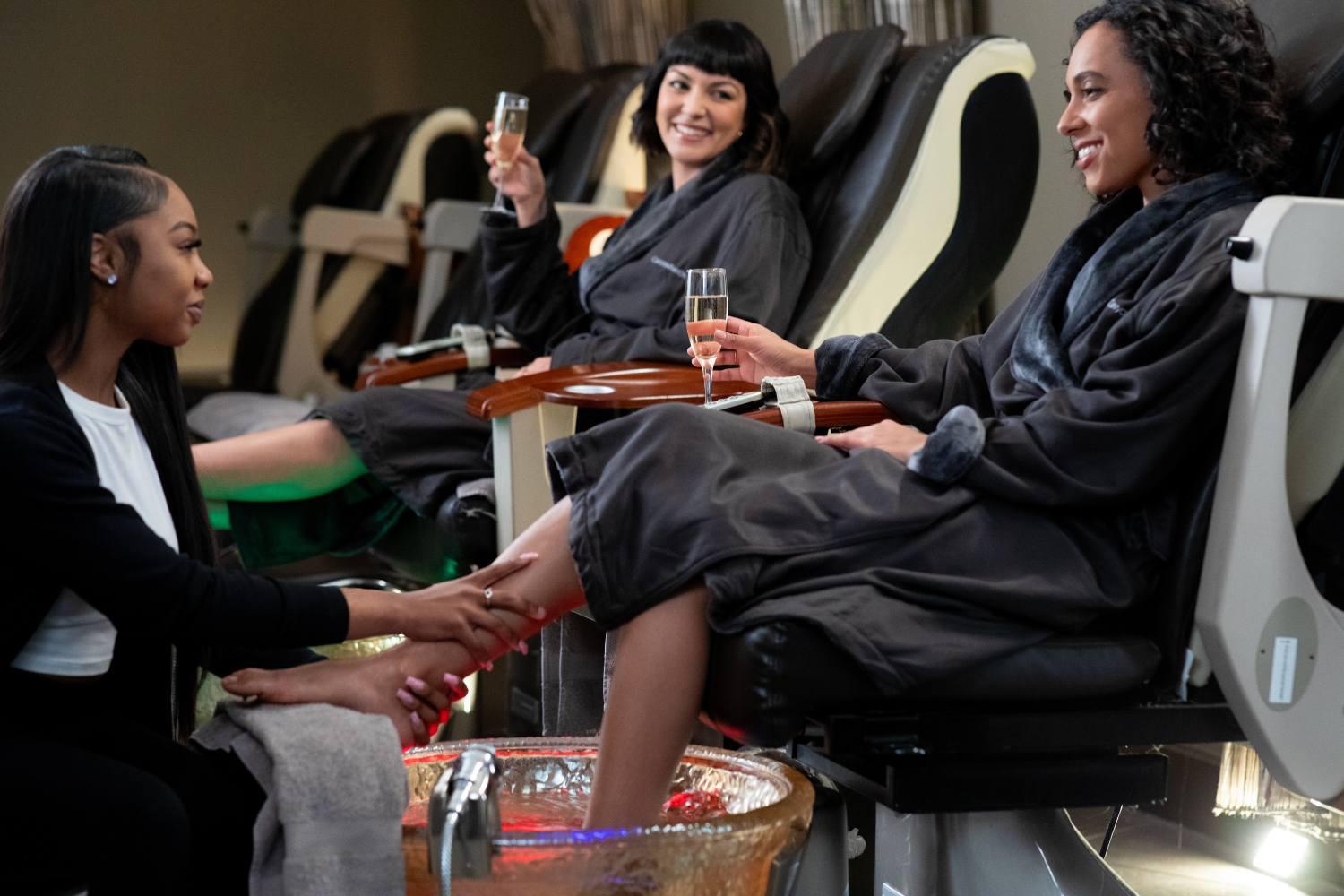 two women getting pedicures at the Canyon Ranch Las Vegas Spa