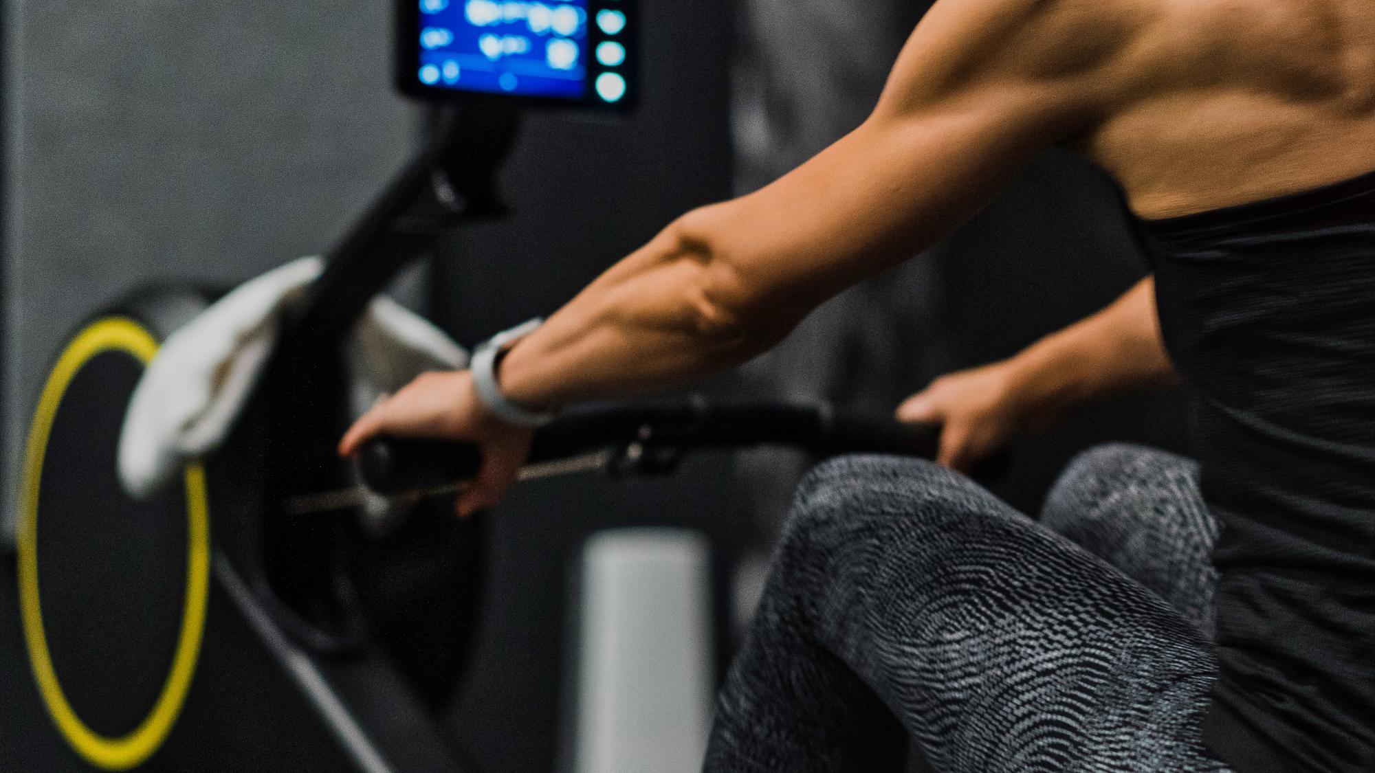 A person using weights