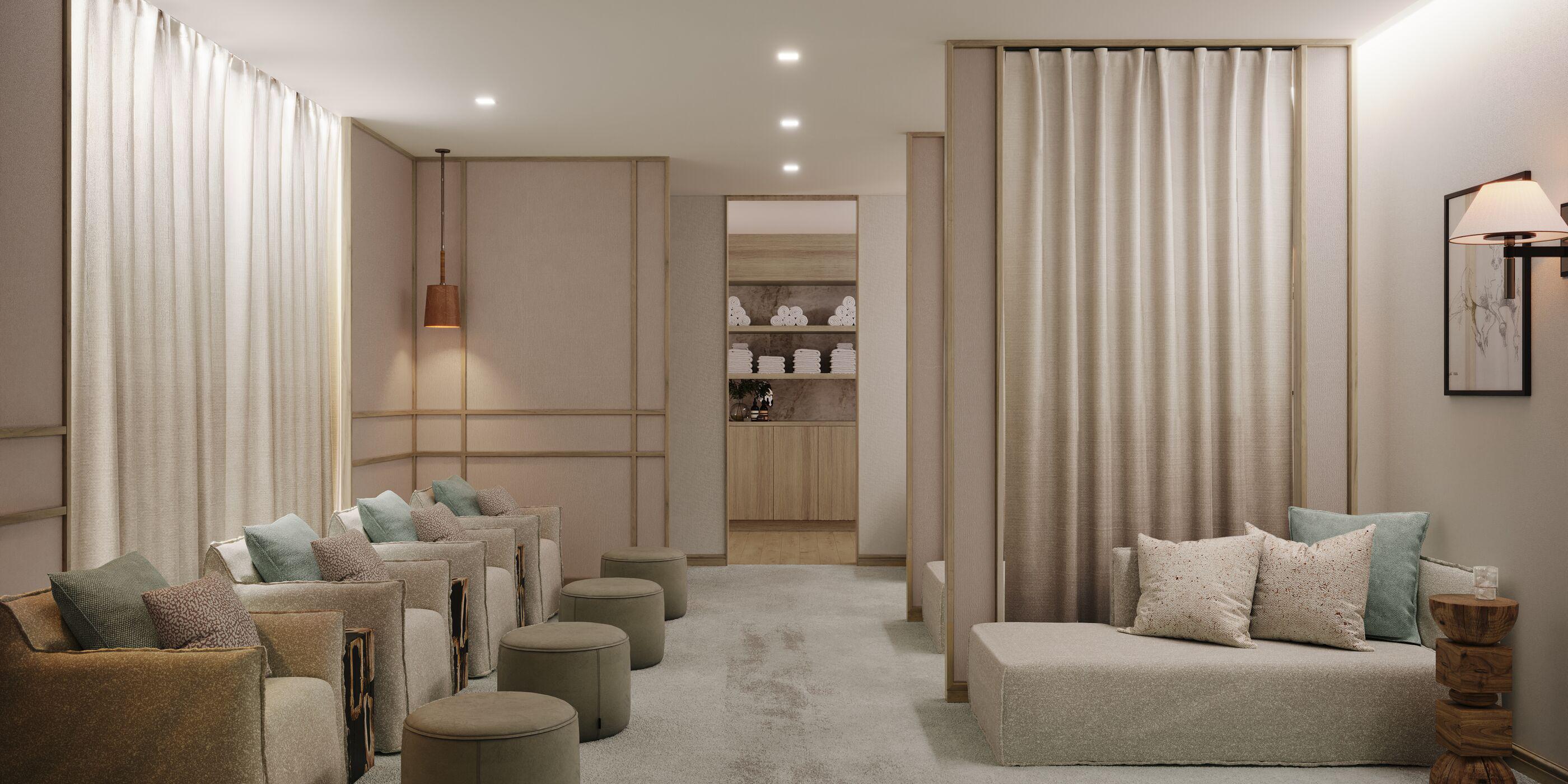 Canyon Ranch Ft. Worth Women's Spa waiting room