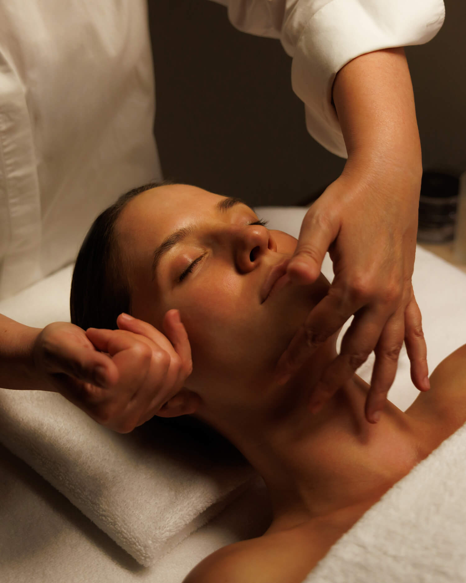 A woman getting a facial