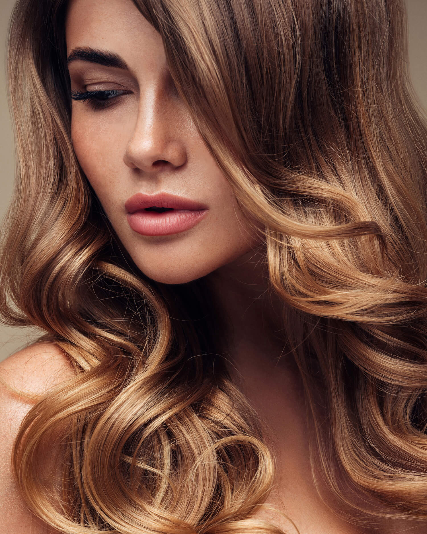 A woman with curly hair