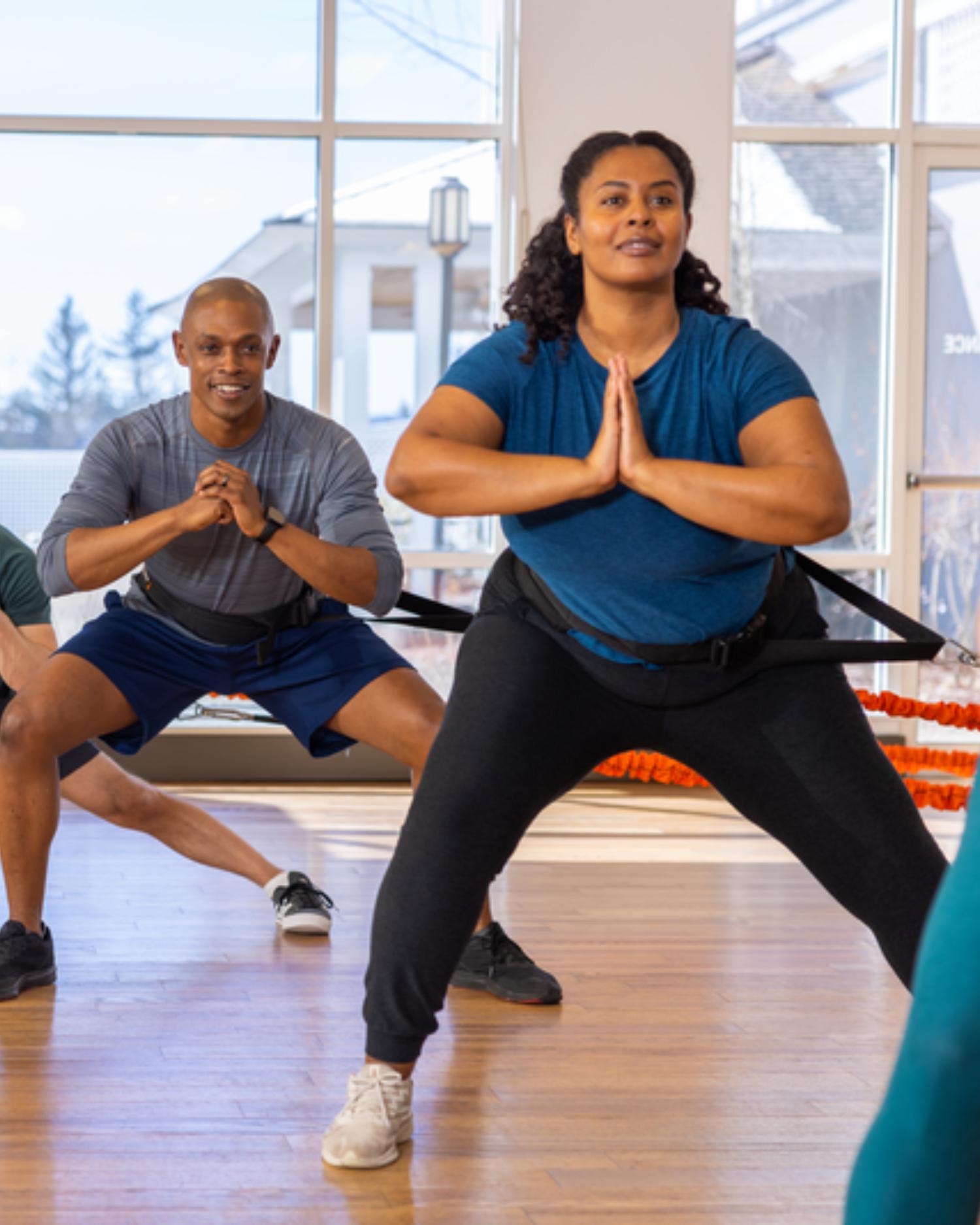 Image of a group yoga class.