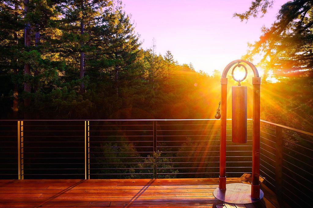 The gong on the Redwood deck