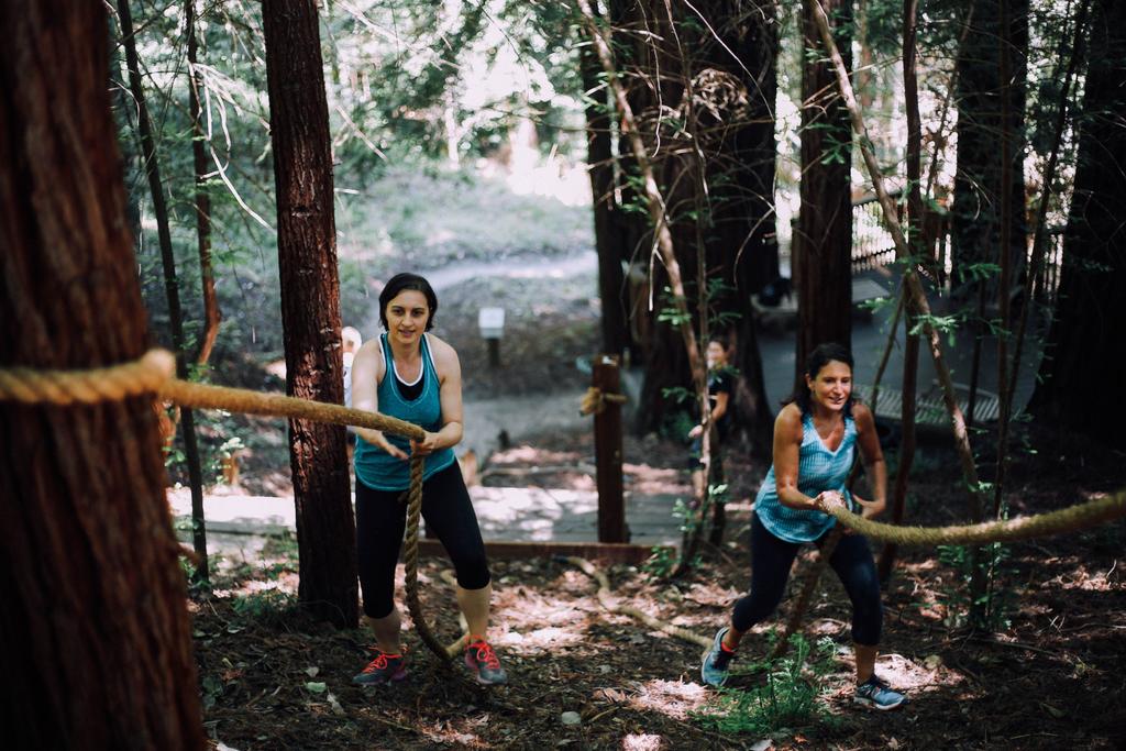 Women working out at an outdoor boot camp