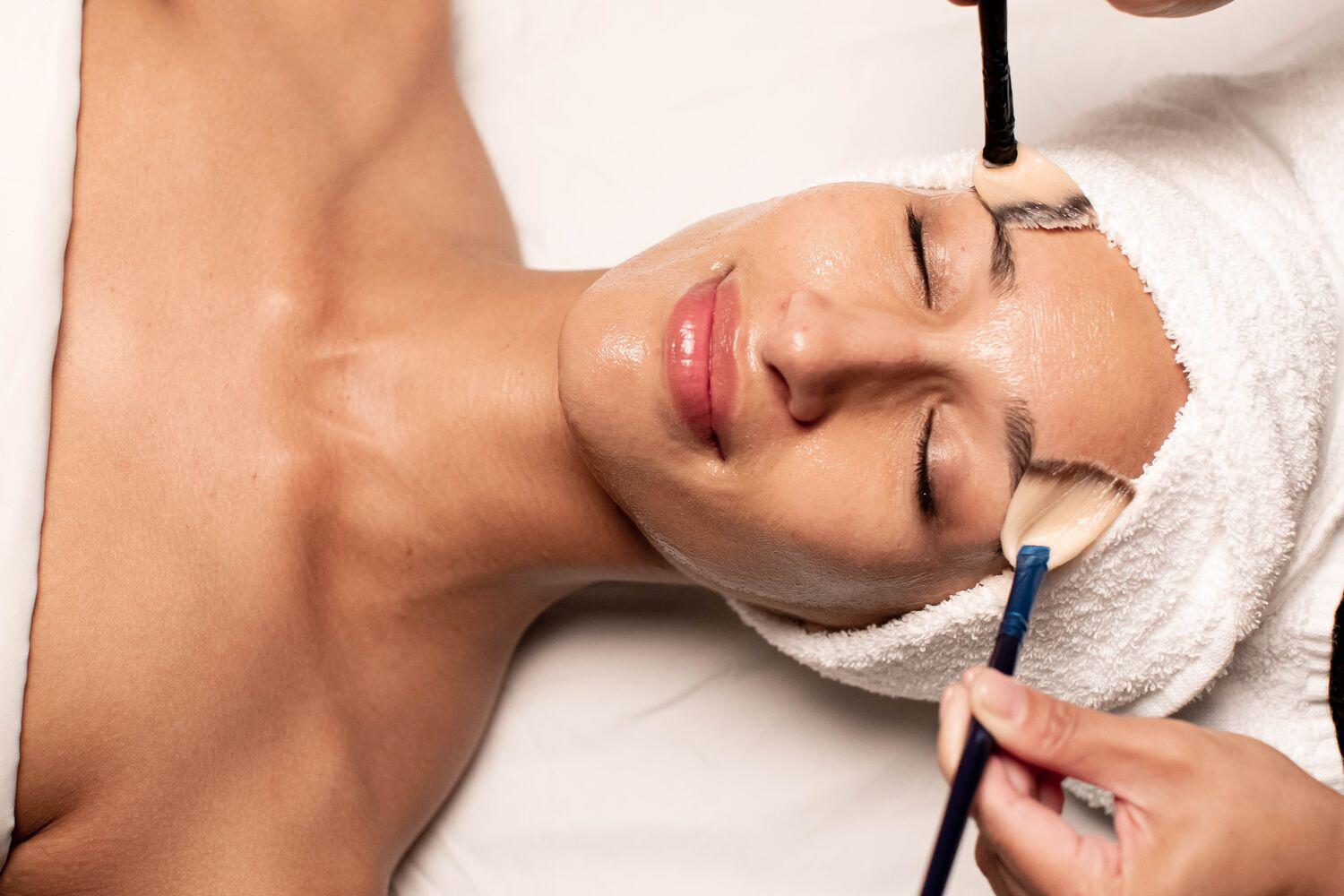 A woman getting a facial at the Spa at Canyon Ranch Tucson Health Resort