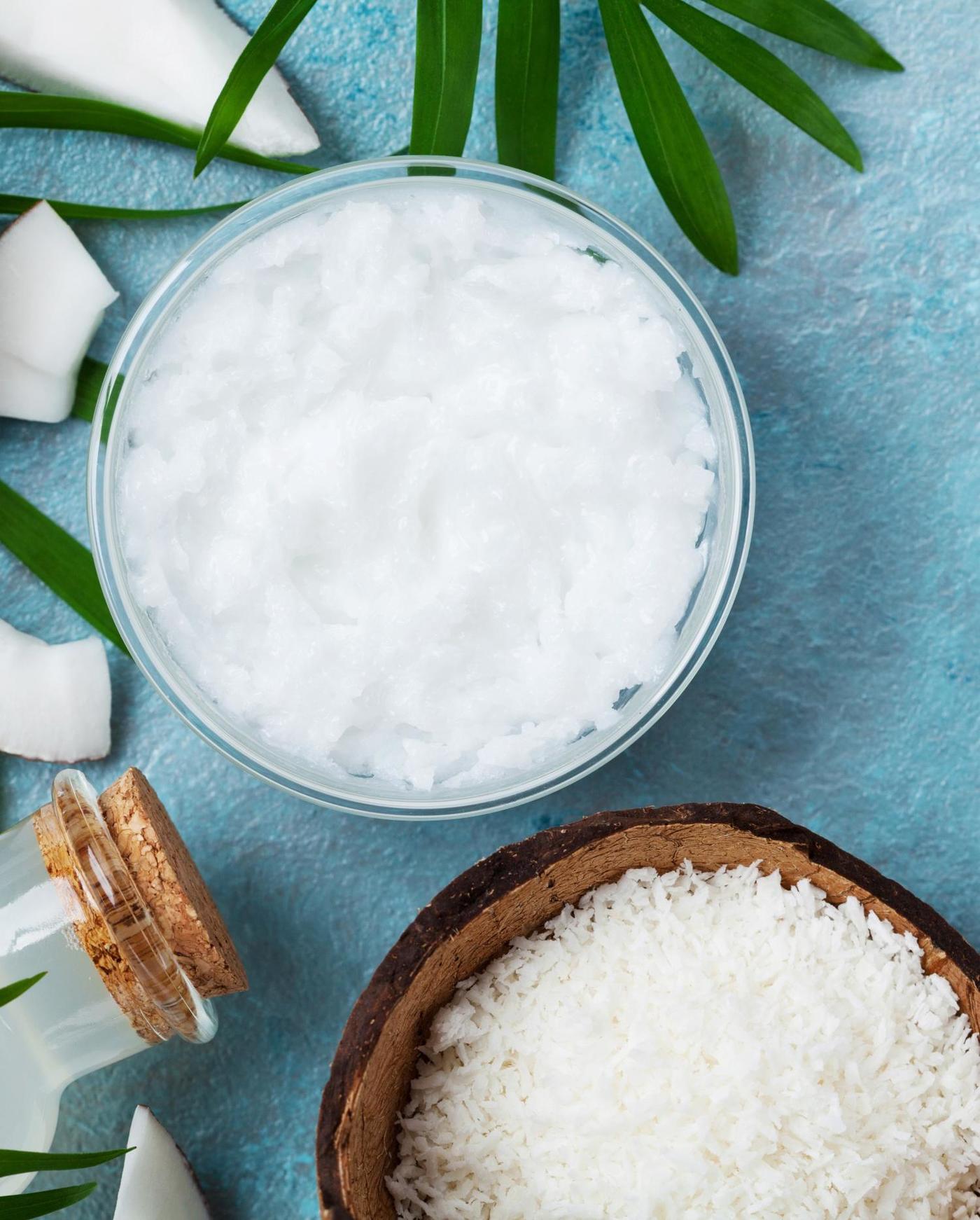 bowls of shaved coconut