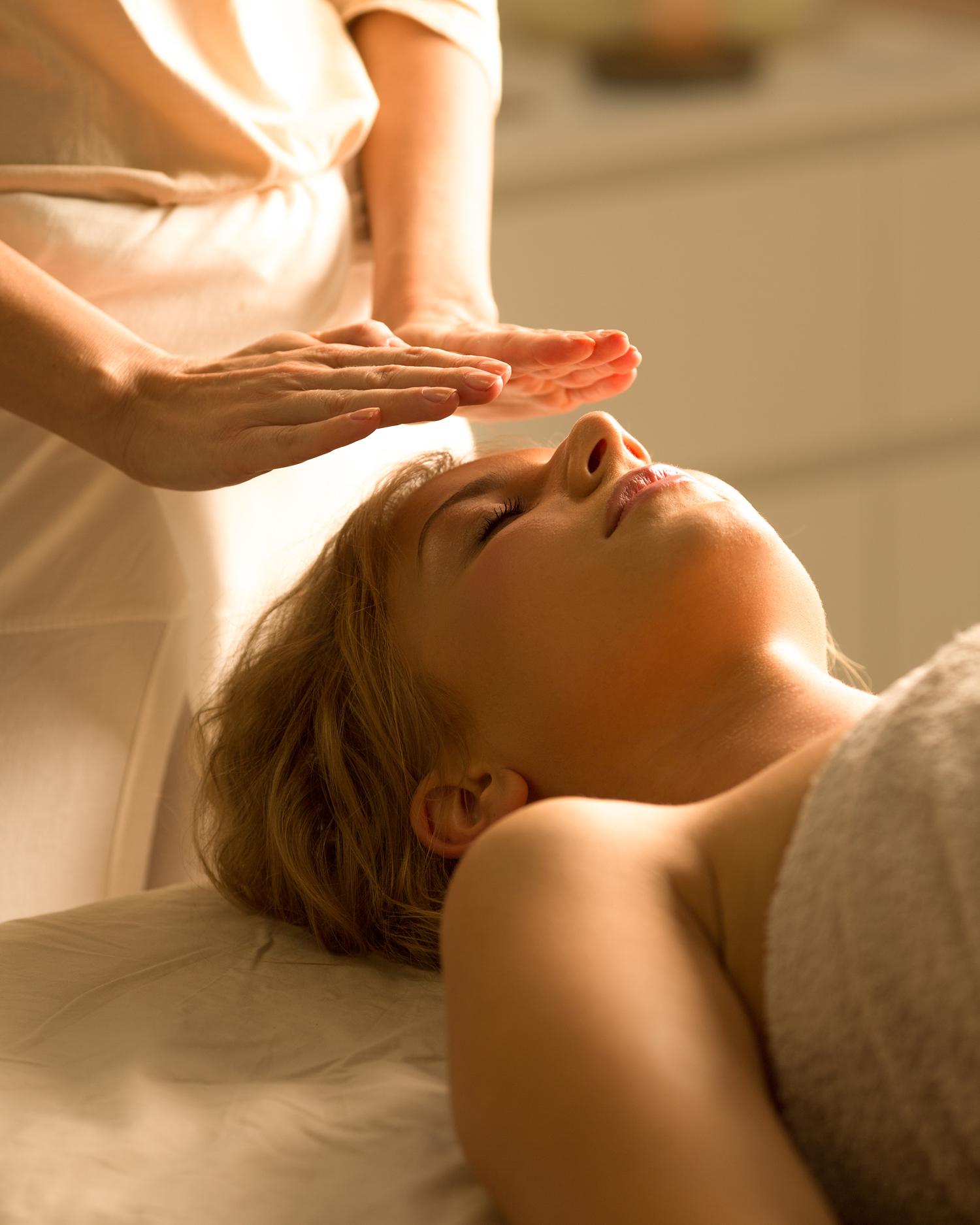 a woman getting a massage