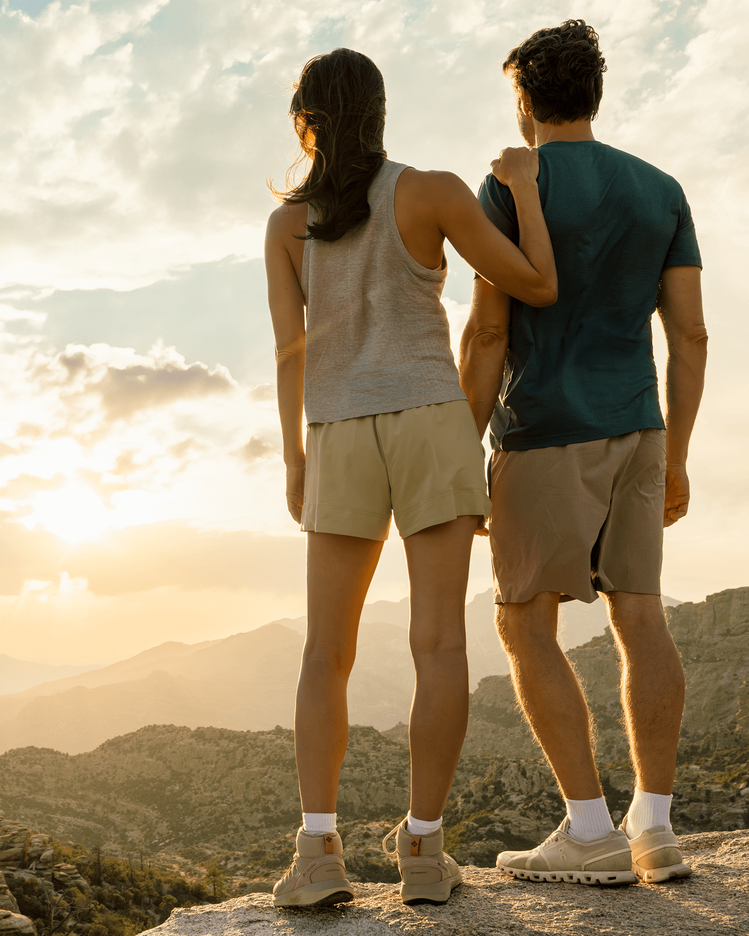 A couple on a hike