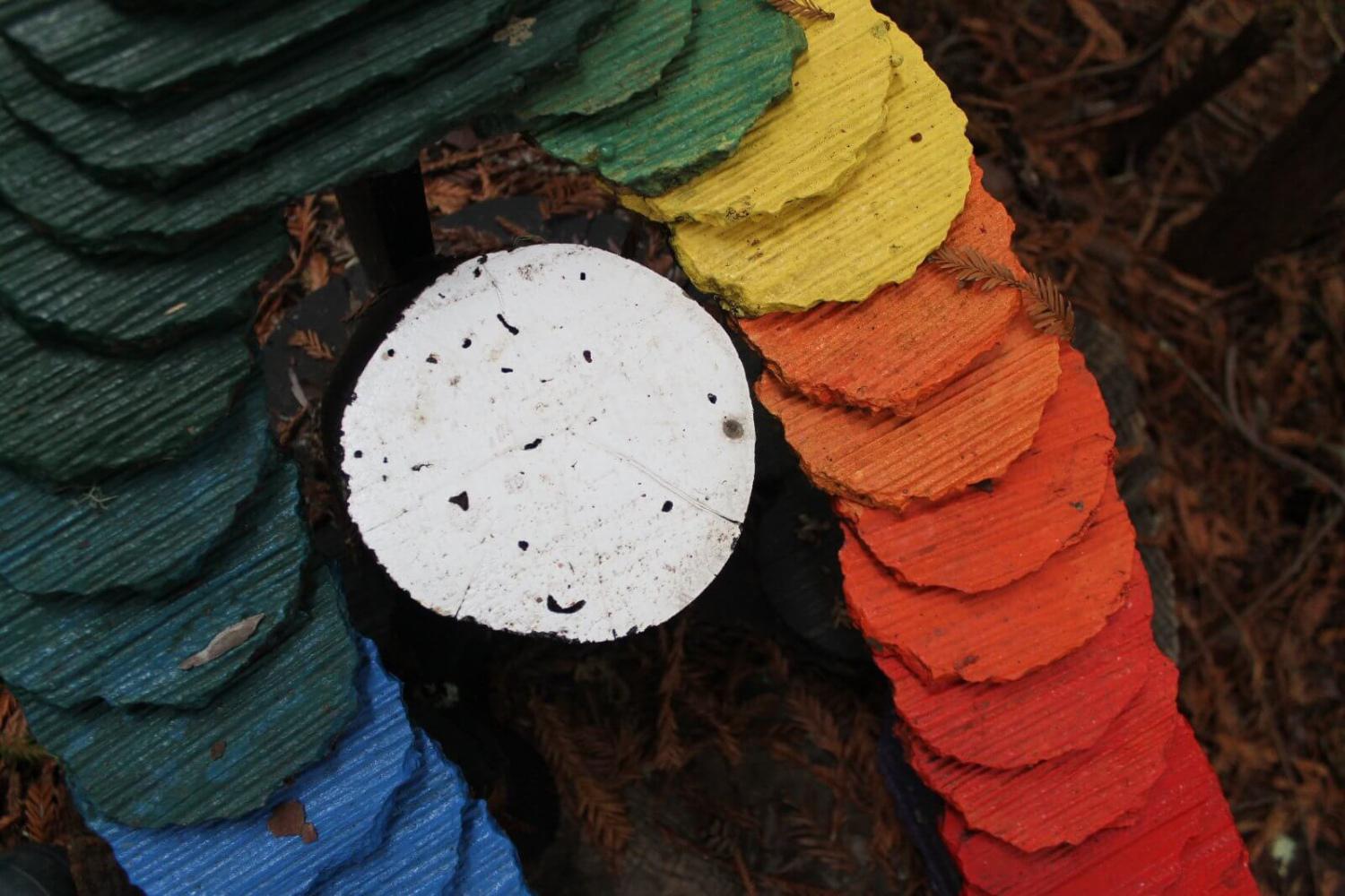 Curtin Frank's "Chromaticity" sculpture from the Djerassi Hike at Canyon Ranch Woodside Fitness + Spa Resort Hiking Retreat