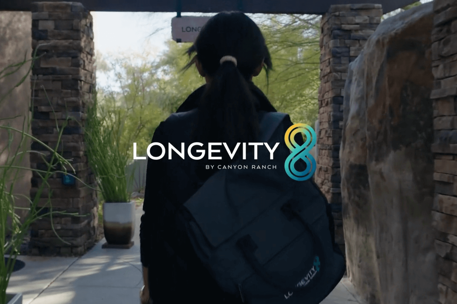 Women's Back at Canyon Ranch Tucson with LONGEVITY 8 Text 