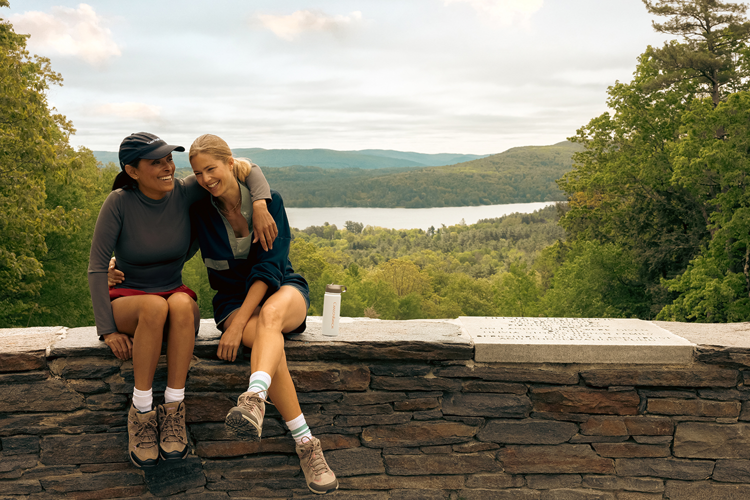 two friends hiking