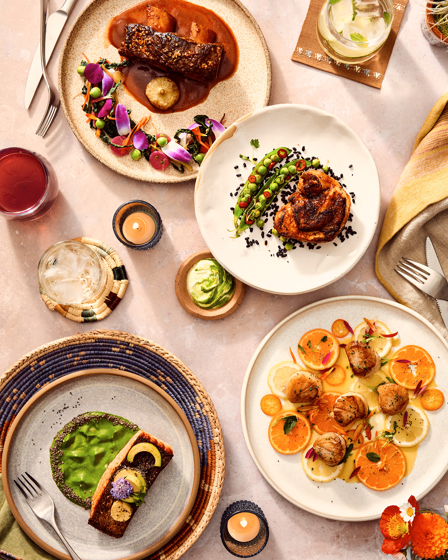 A table of food