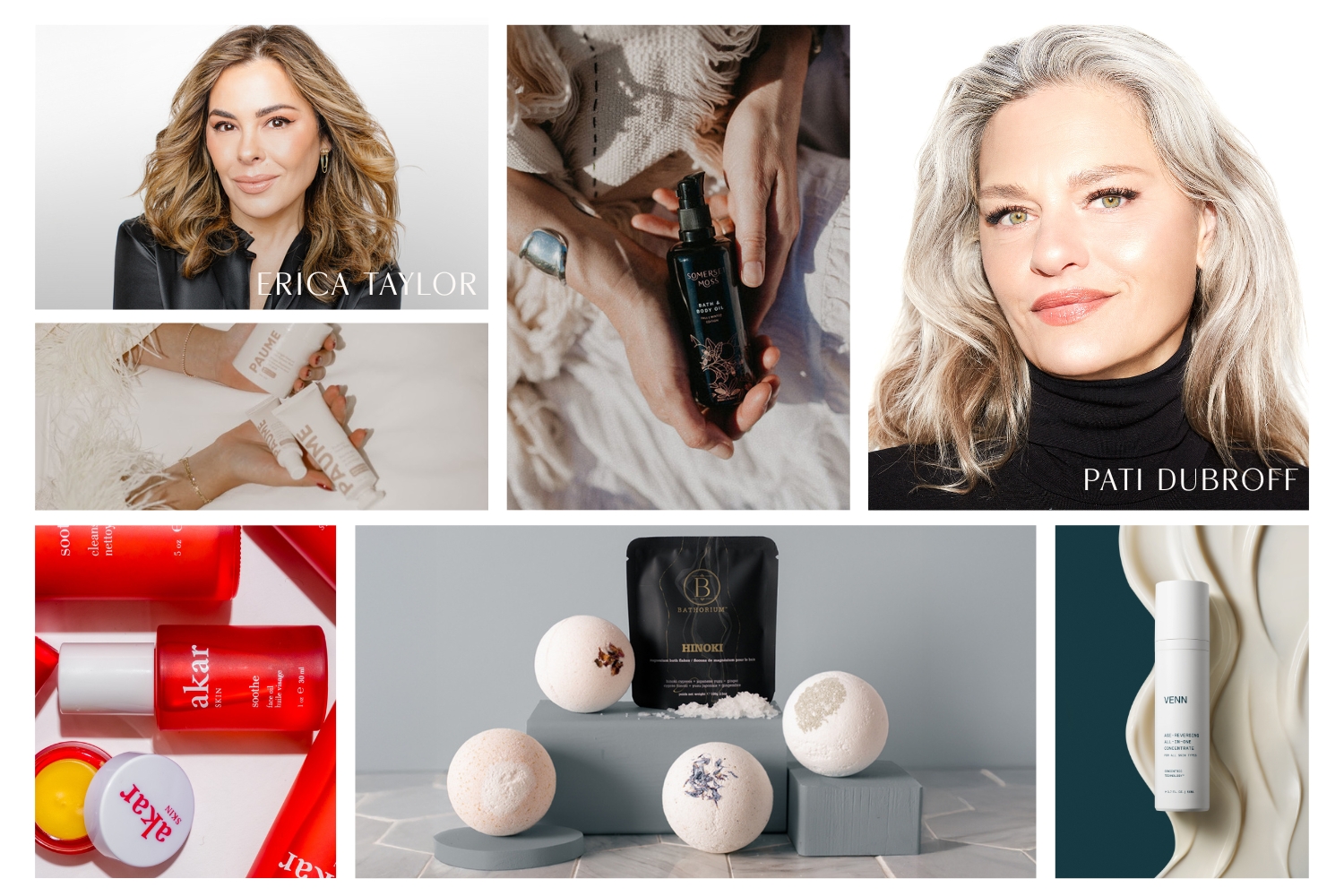 collage of beauty brands