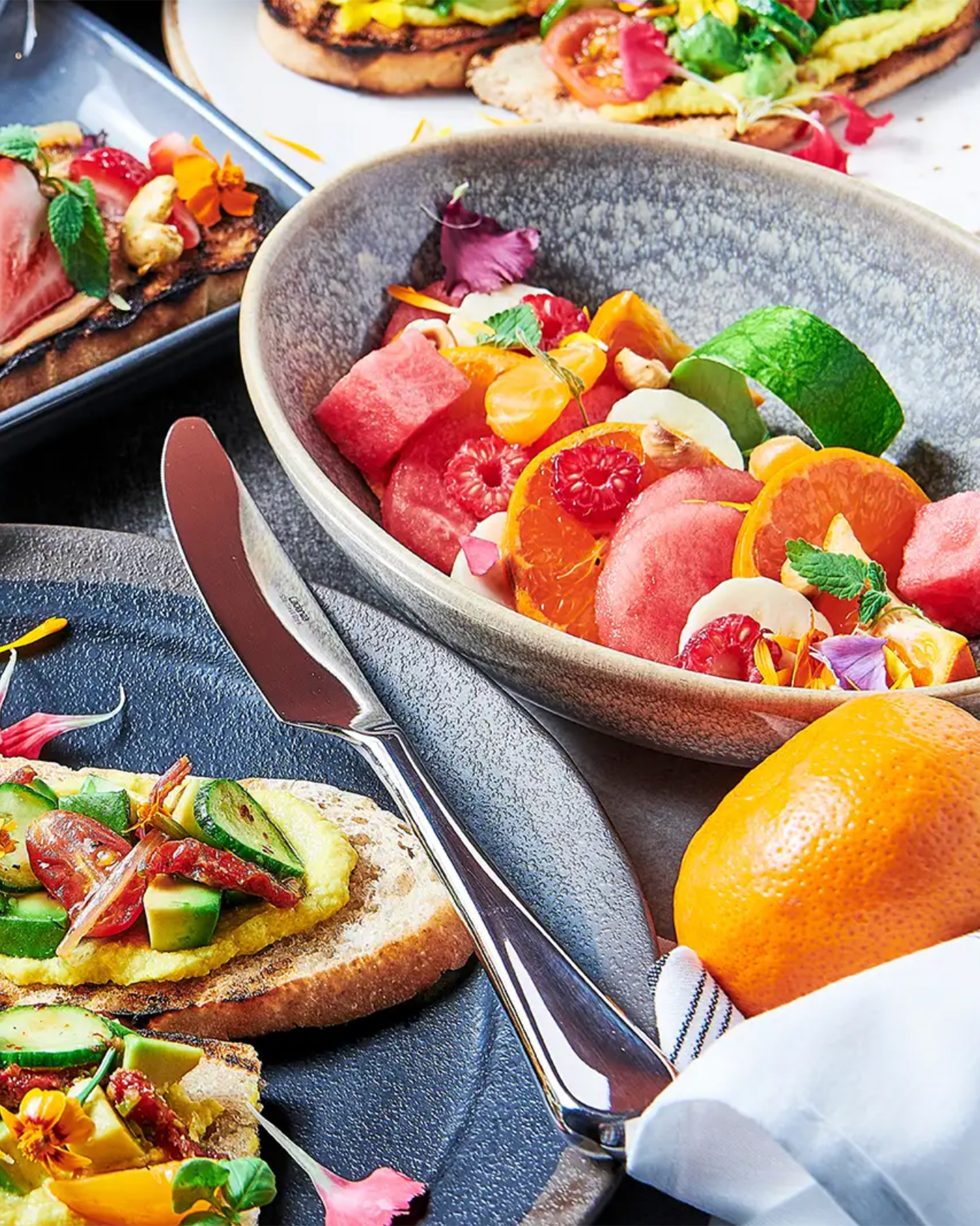 A table of healthy food