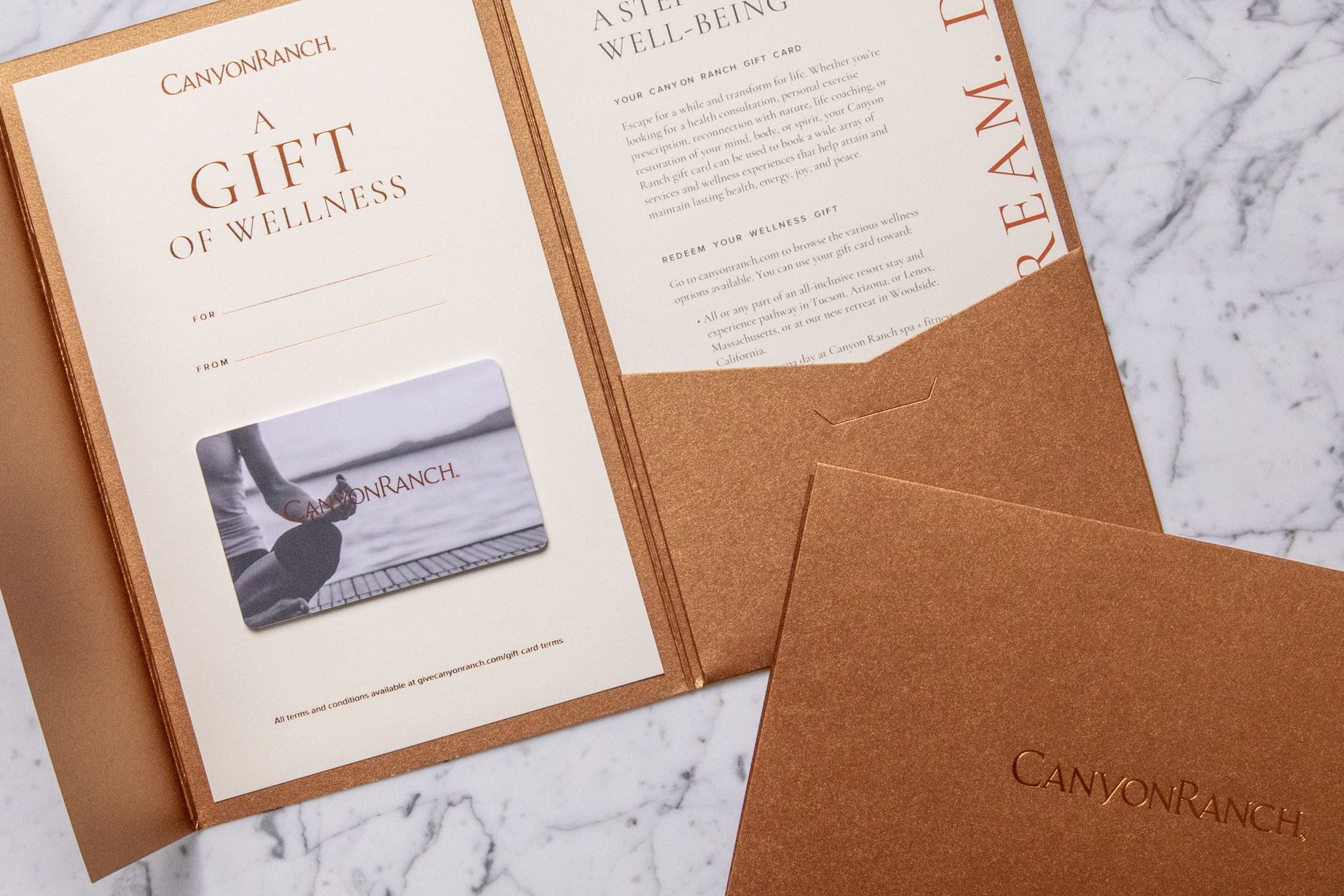 A canyon ranch gift card