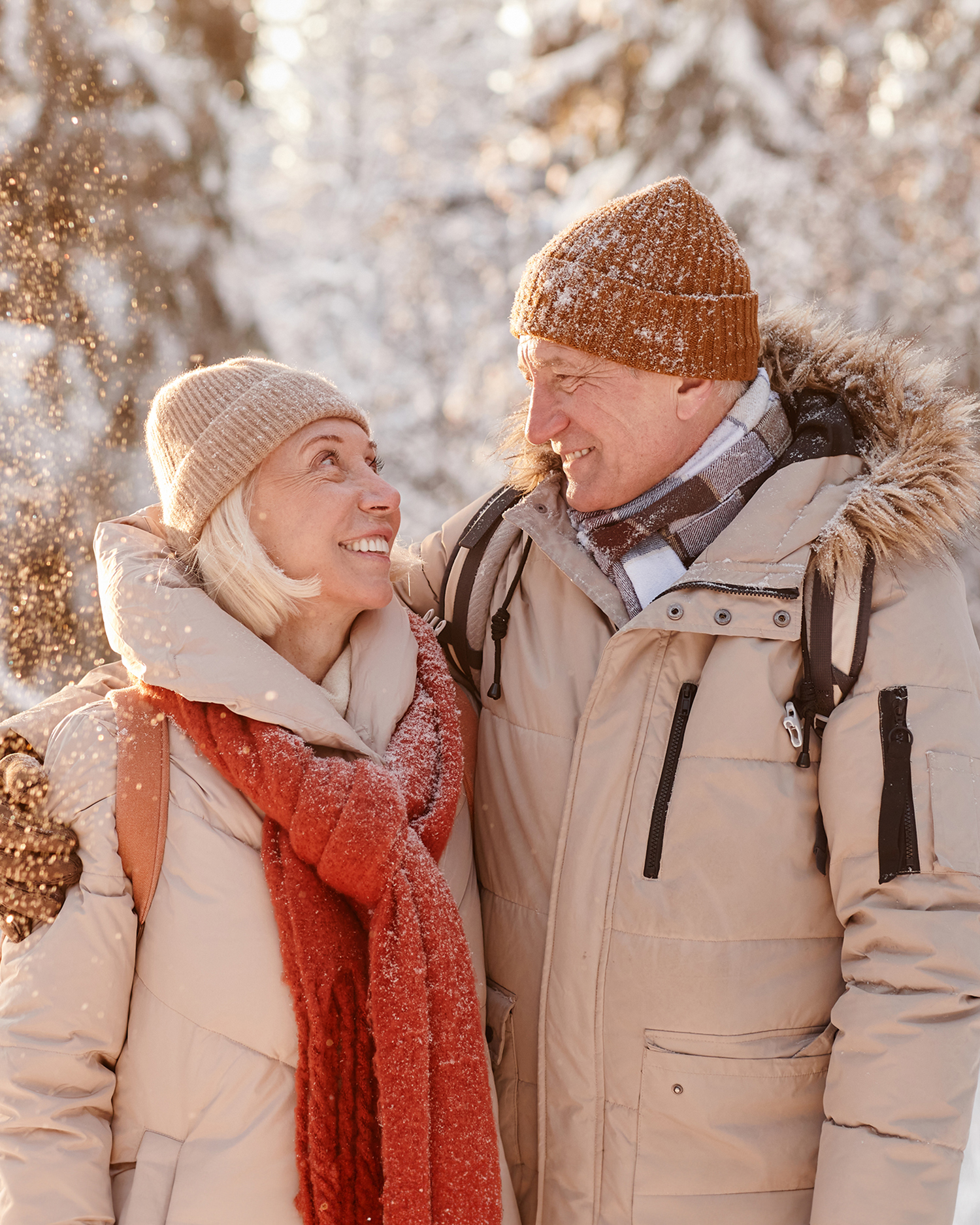 an old couple celebrating the holidays